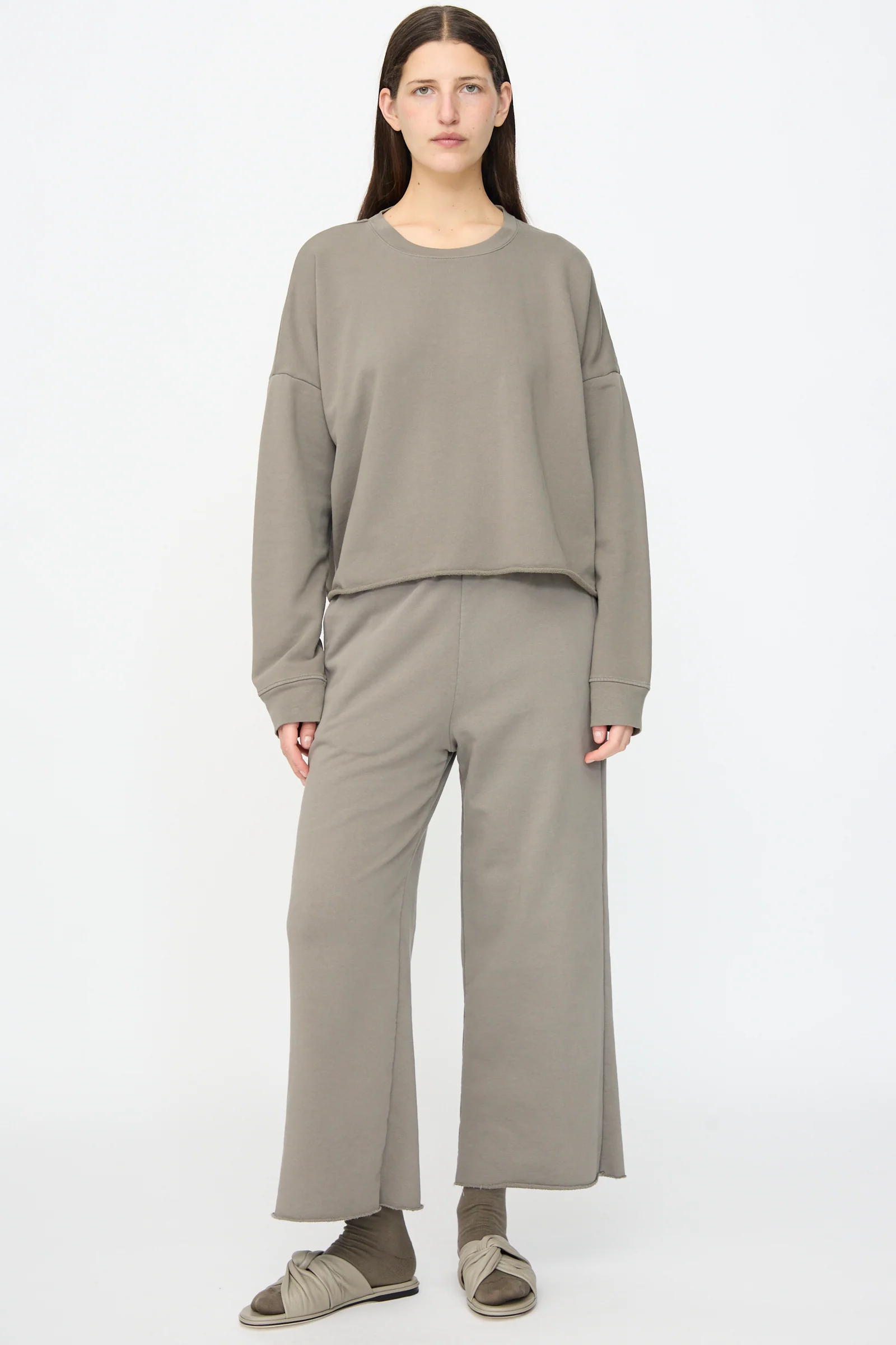 Fleece Crewneck in Fatigue - Image 3