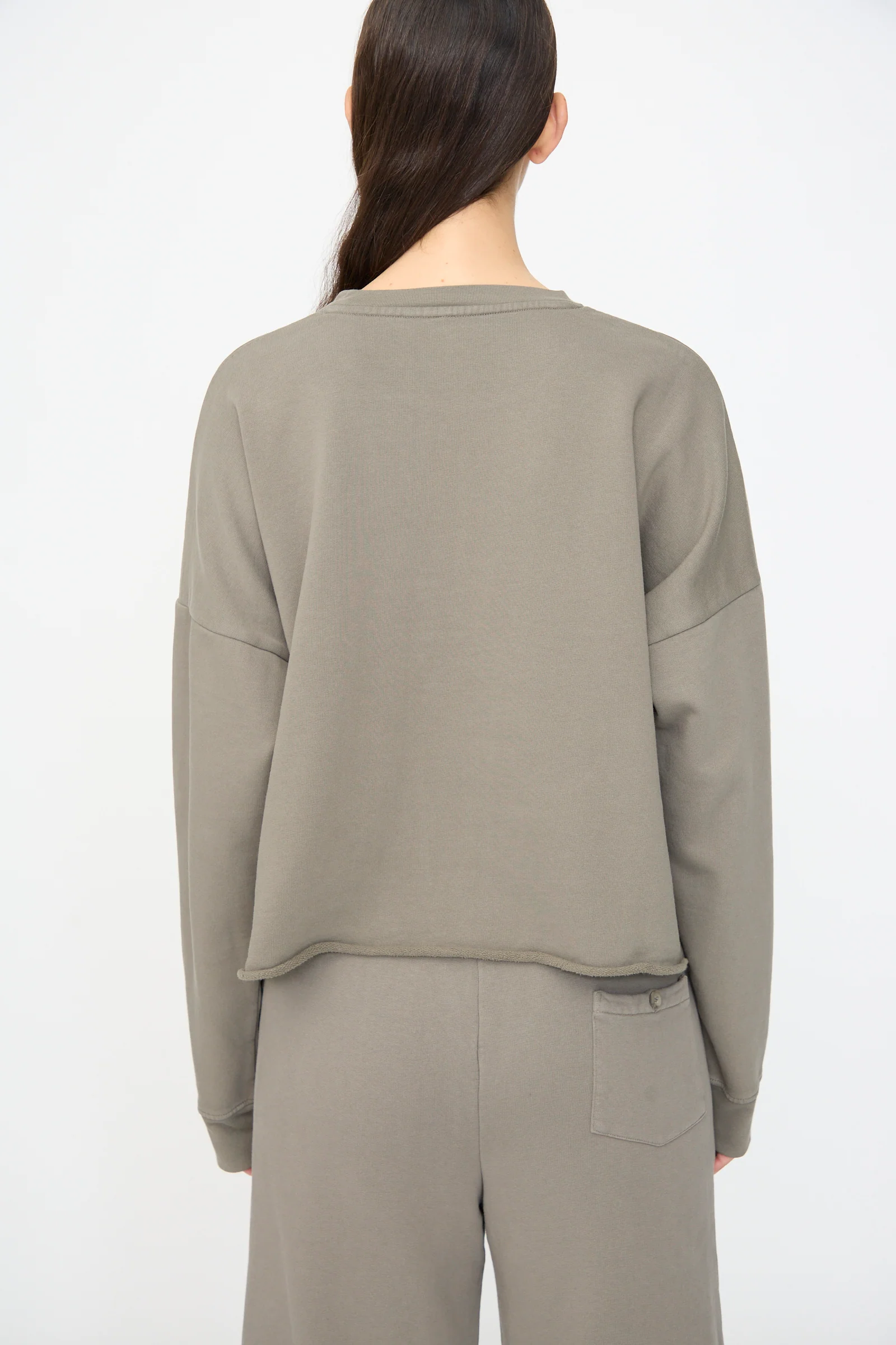 Fleece Crewneck in Fatigue - Image 6