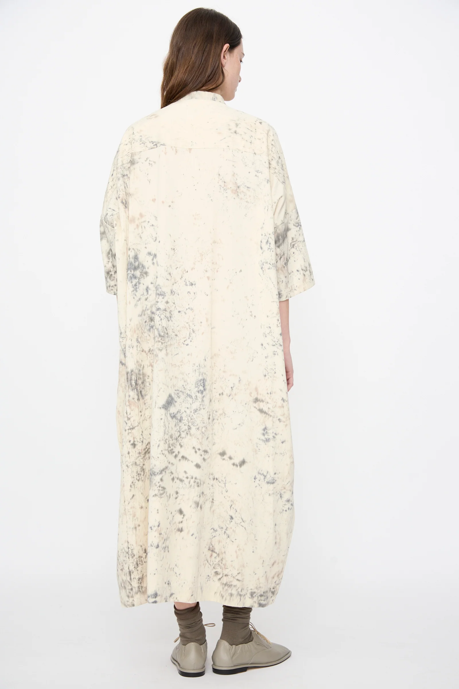 Handpaint Shirt Dress in Natural - Image 7