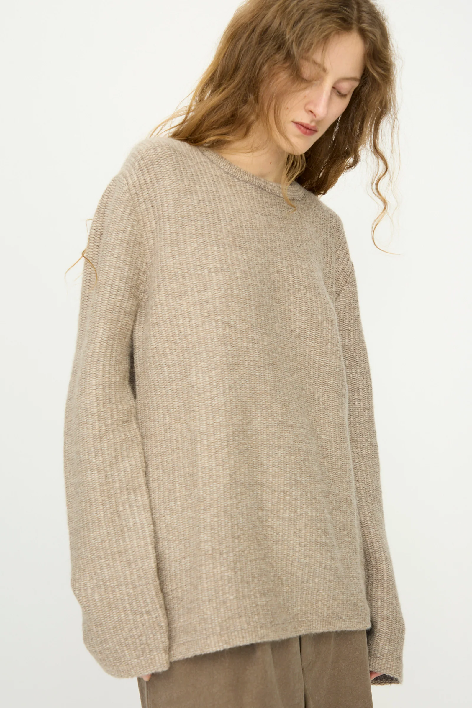 Knitweave Pullover in Oatmeal - Image 4