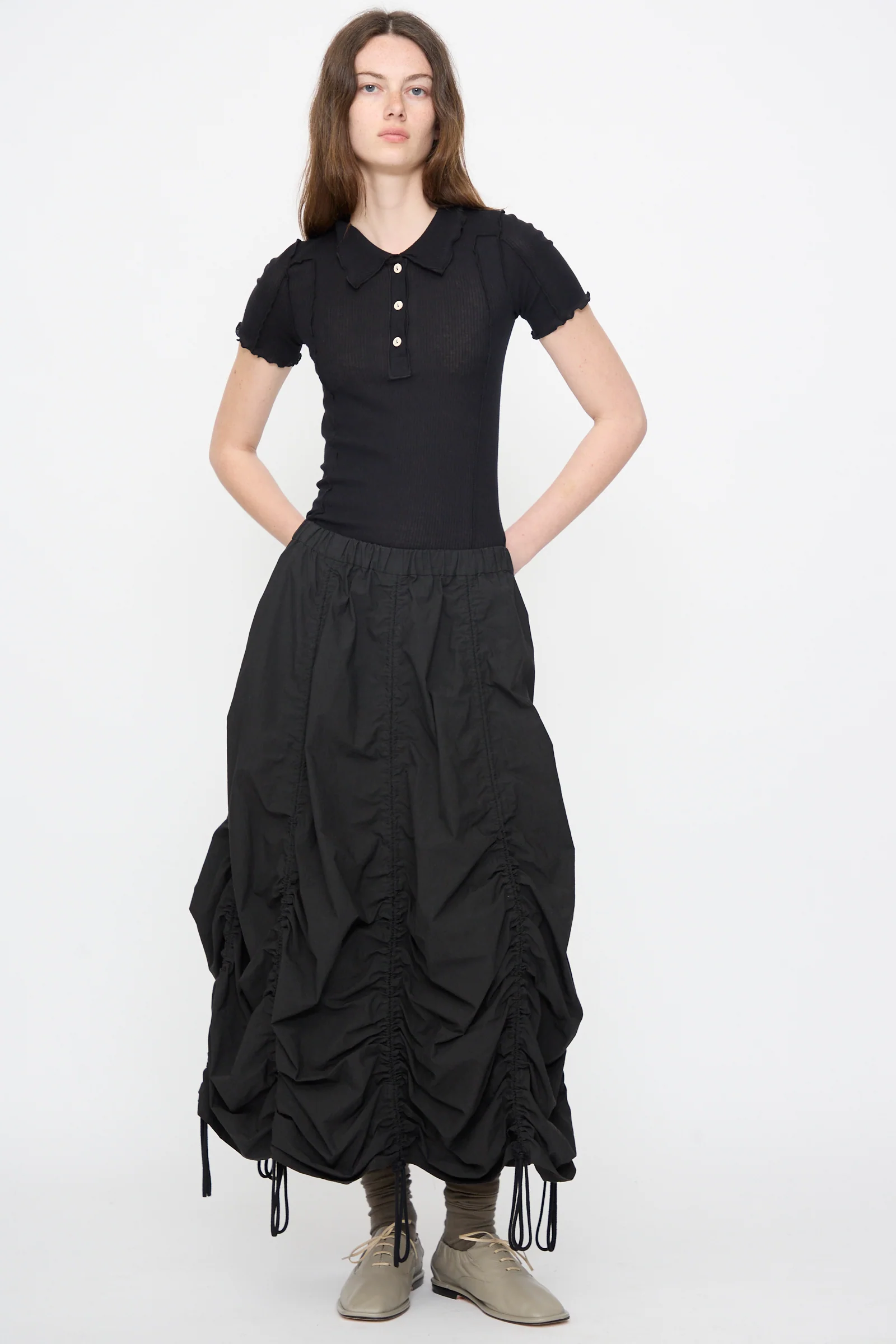 Parachute Skirt in Black - Image 4