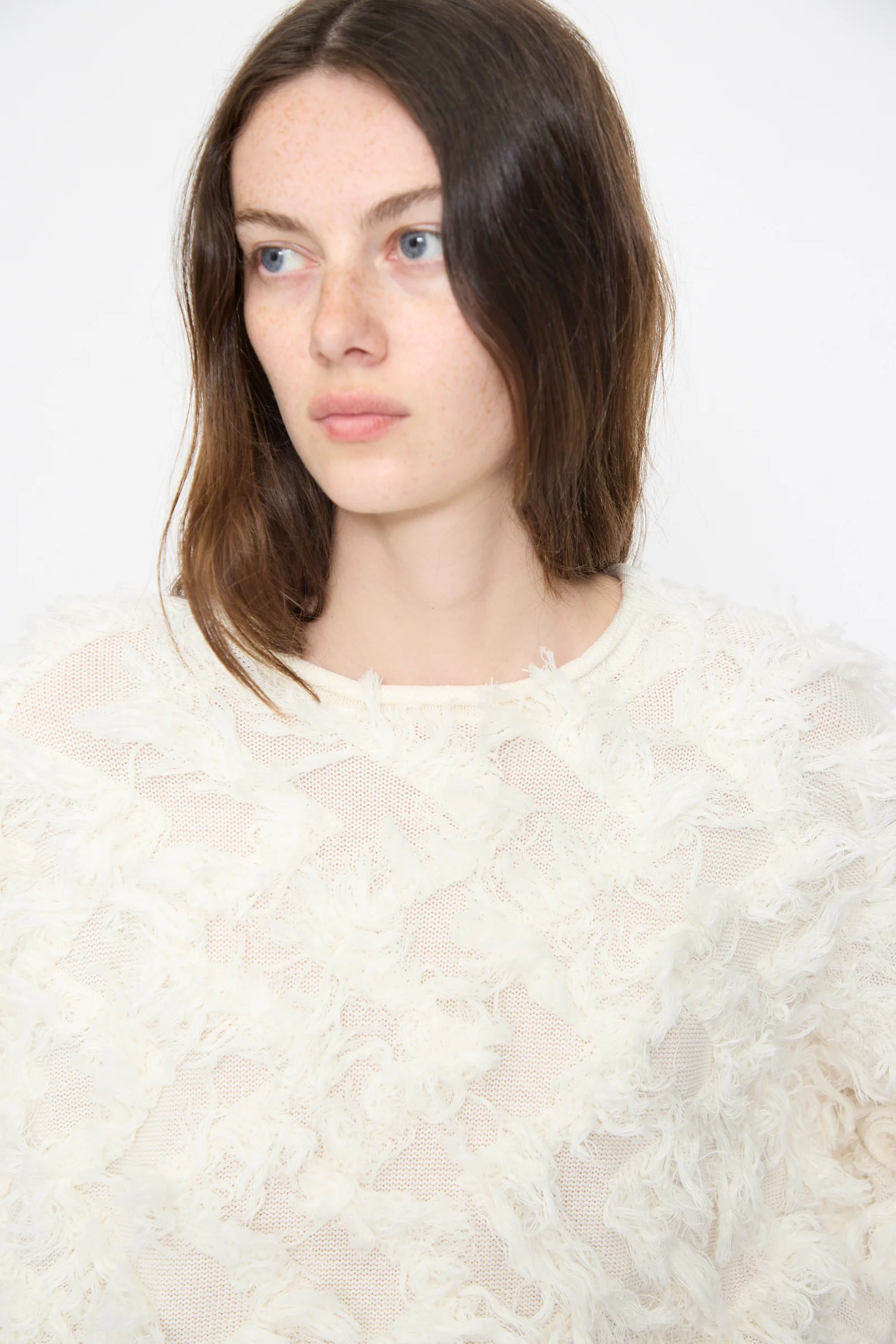 Tufted Pullover in Bone - Image 3