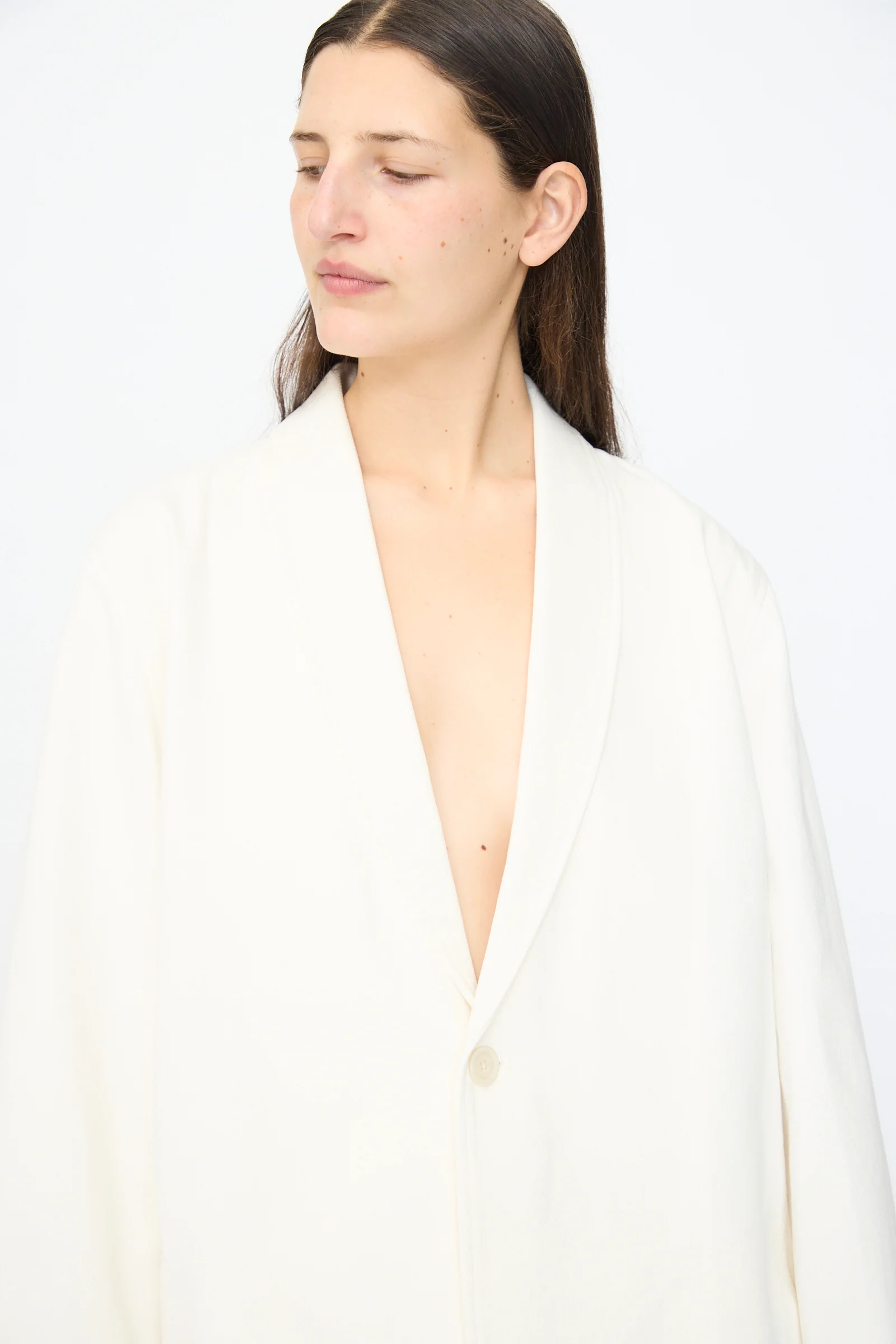 Washed Jacket in White - Image 3