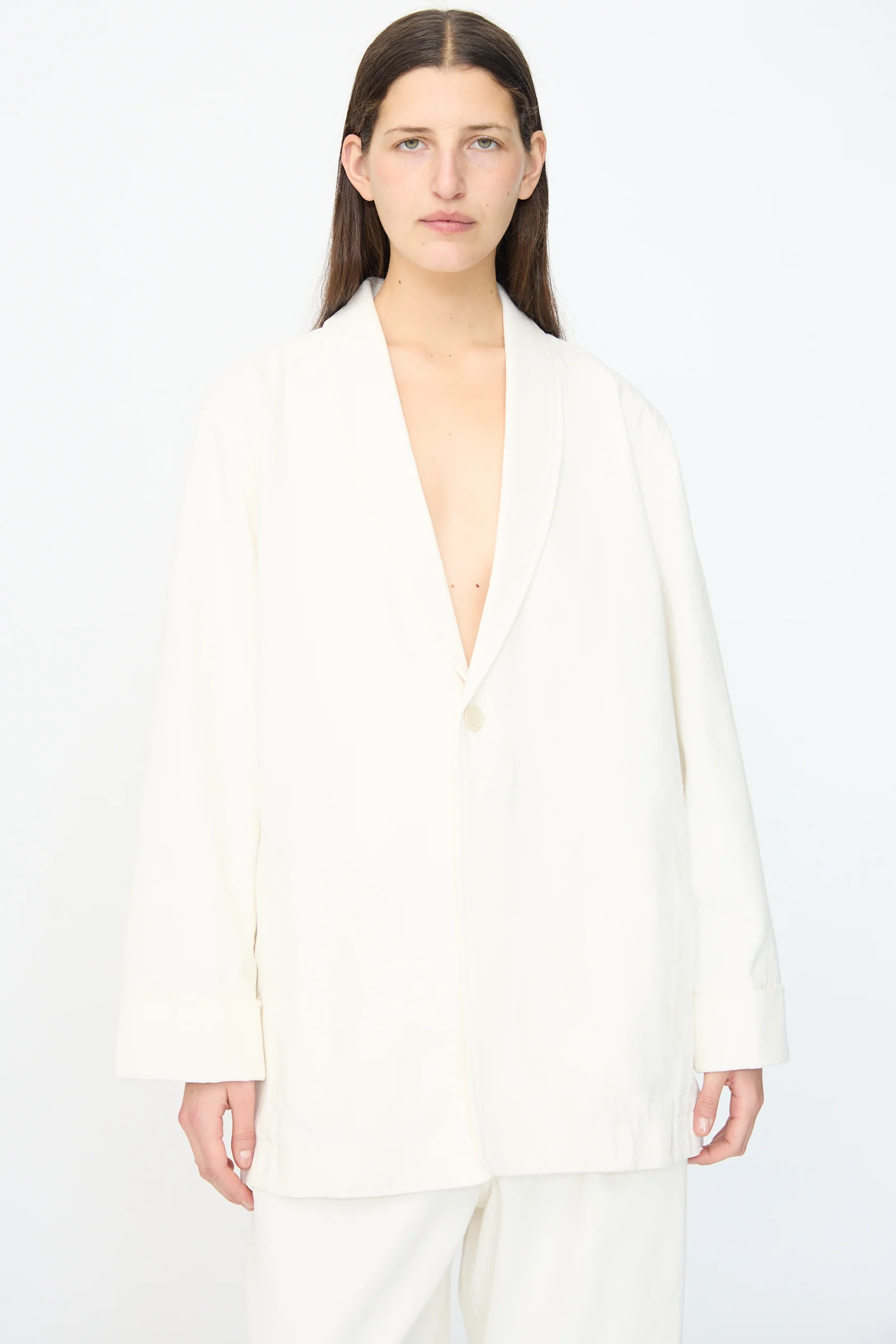 Washed Jacket in White - Image 7