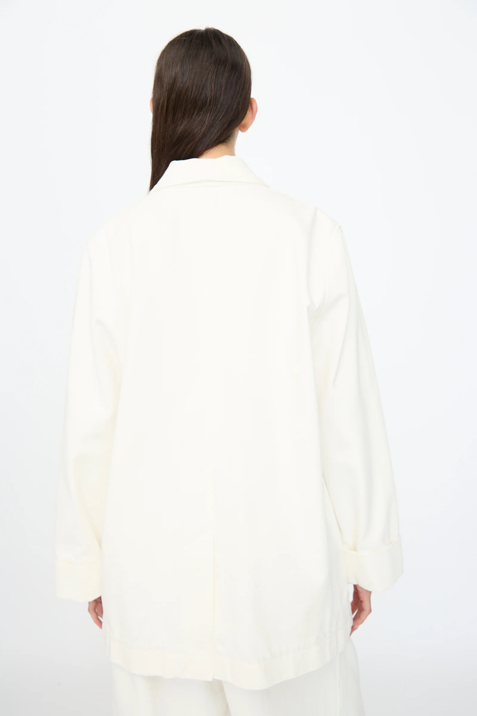 Washed Jacket in White - Image 8