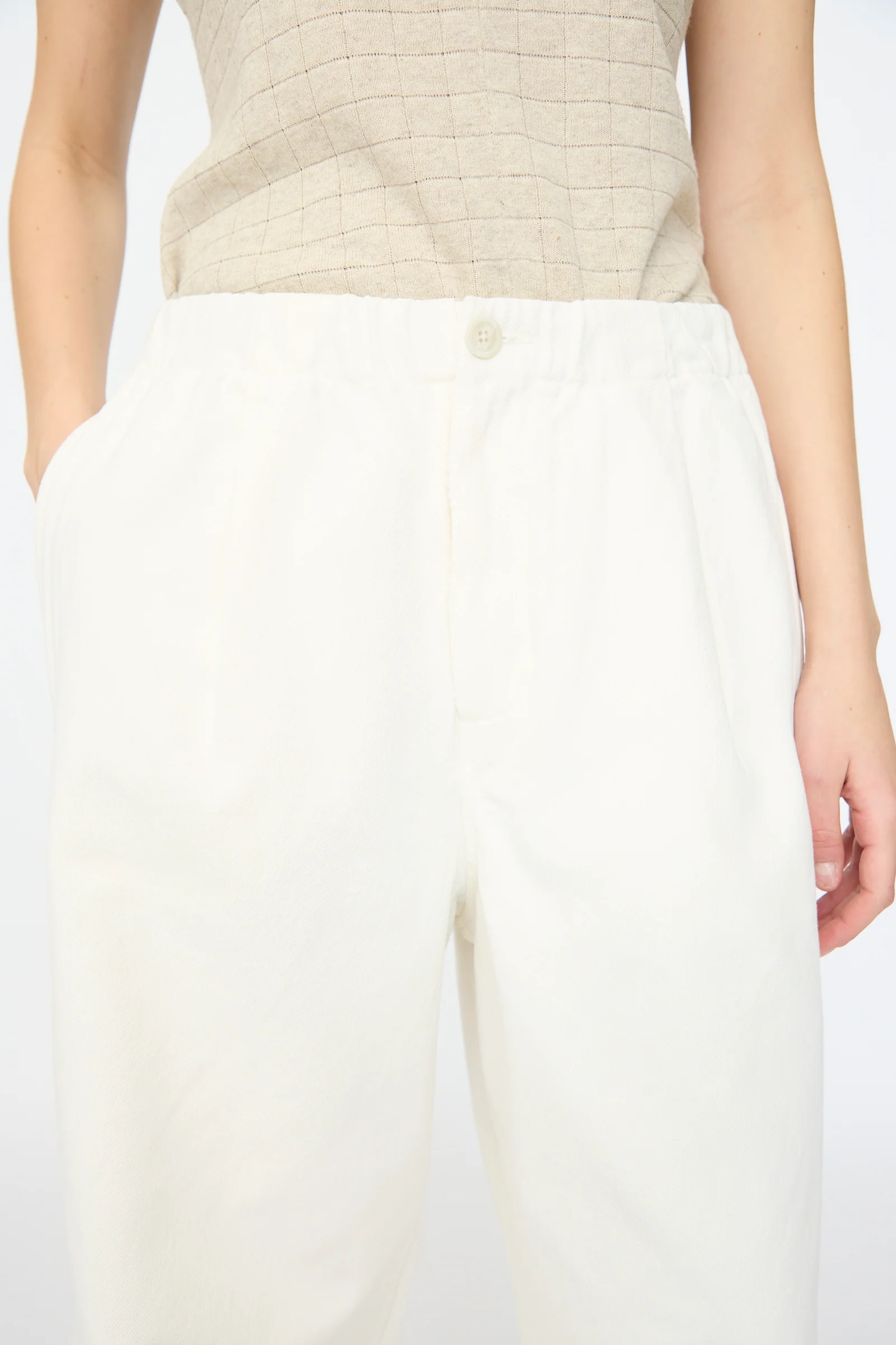 Washed Trouser in White - Image 3