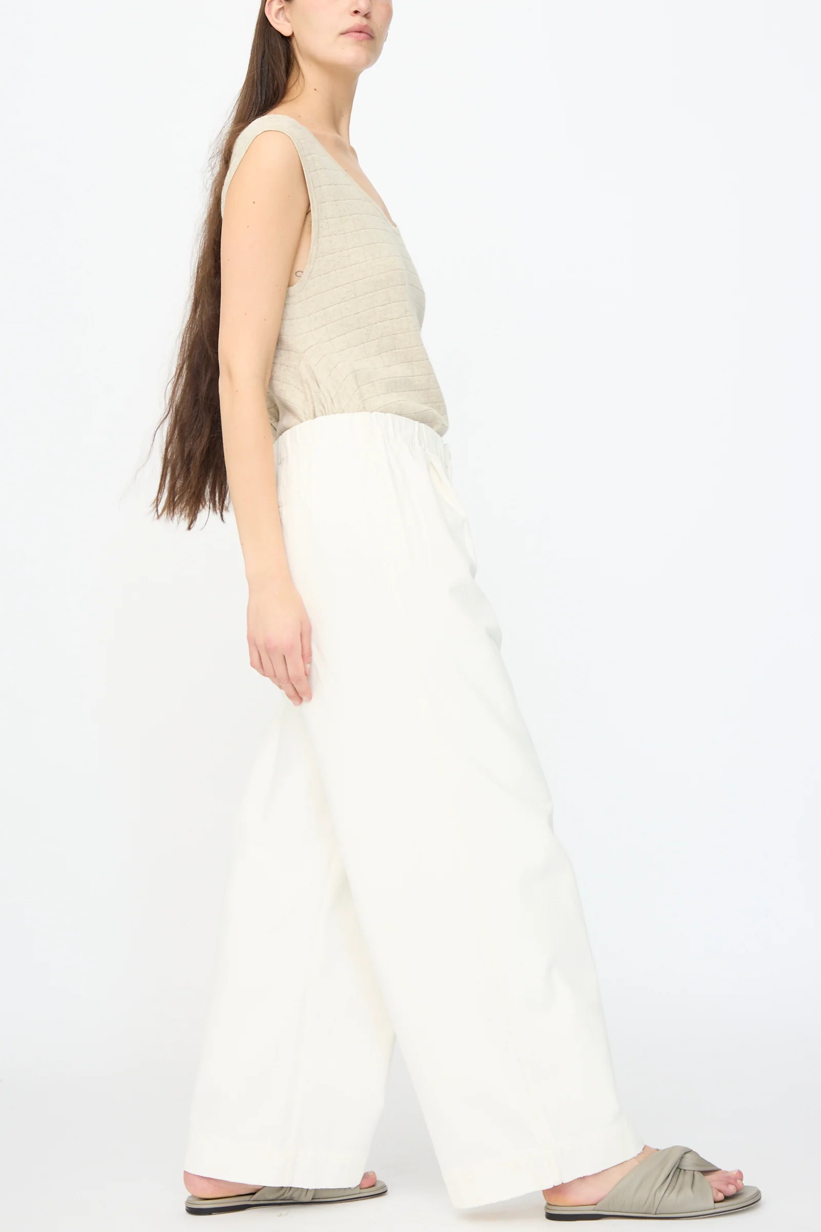 Washed Trouser in White - Image 5