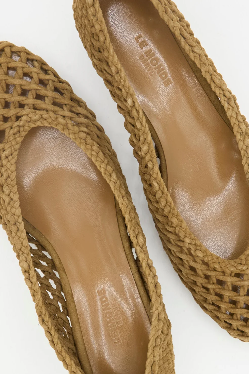 Knotted Ballet Pump in Taupe - Image 4