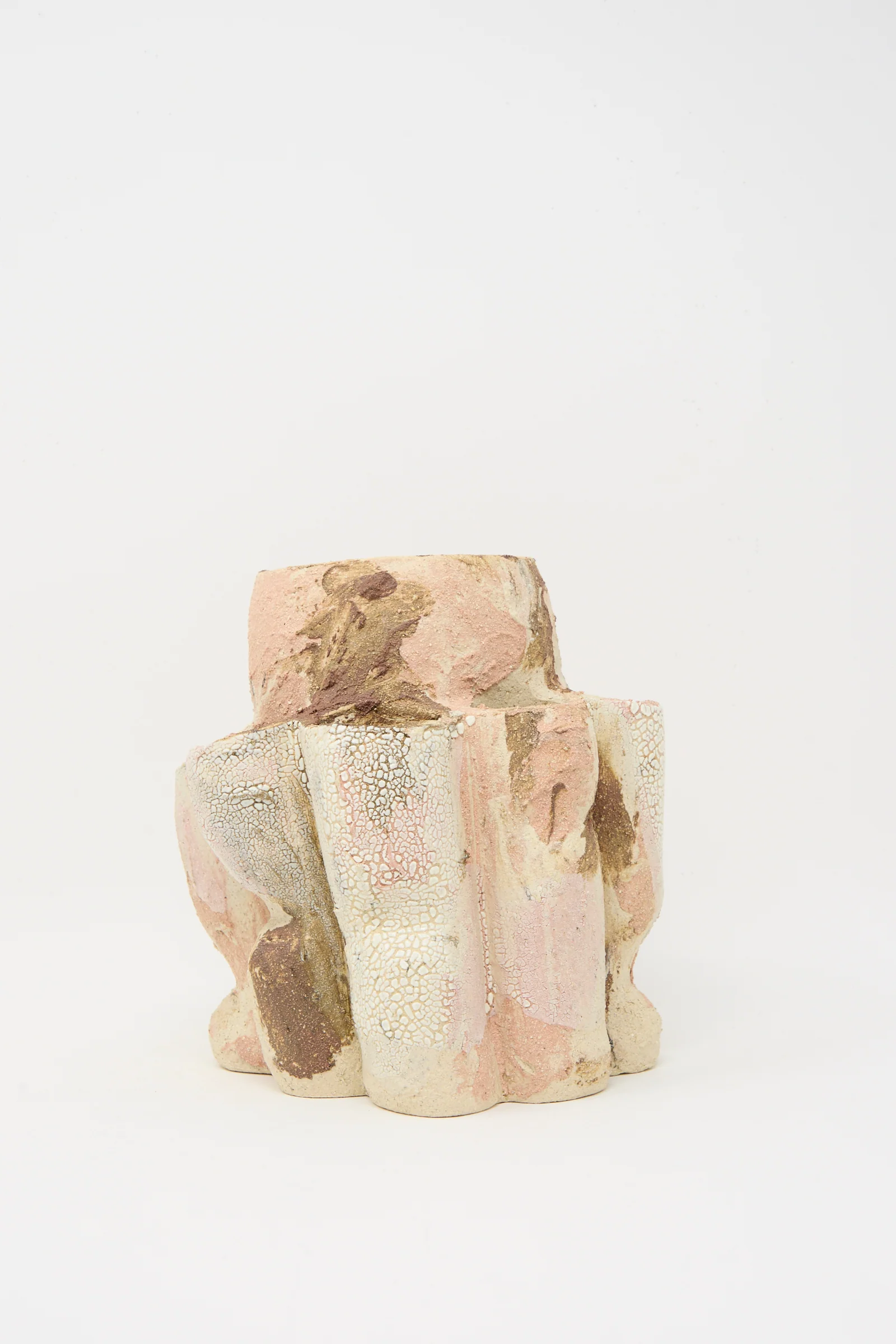 Hand Built Clay Tulipiere Vessel - Image 4