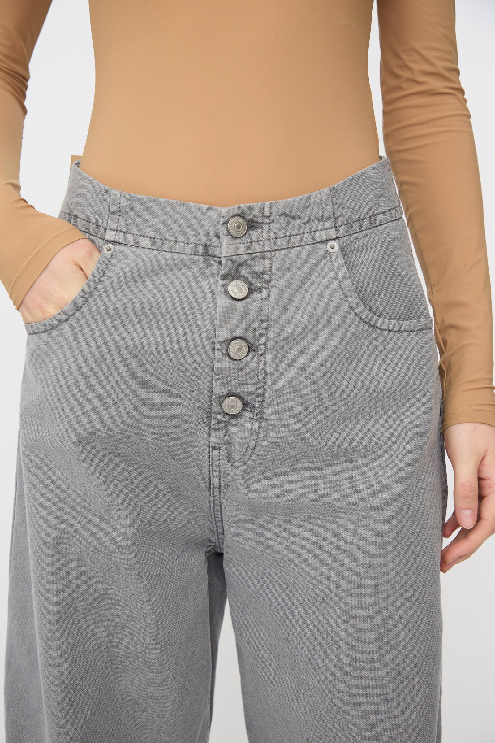 5 Pockets Pants in Grey - Image 3