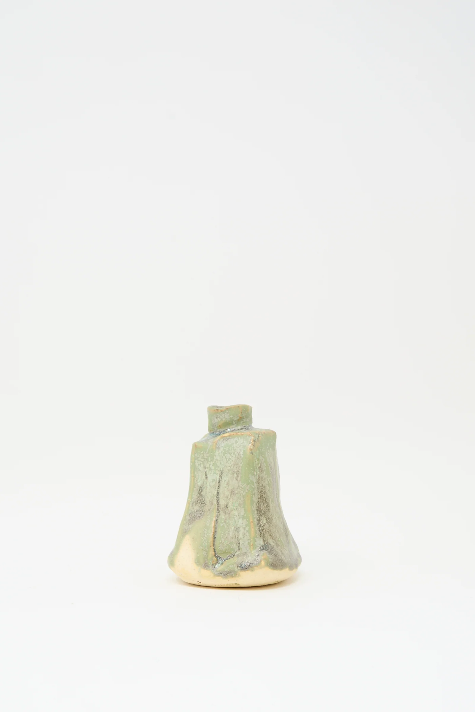 Carved Bud Vase in Lichen Green - Image 4