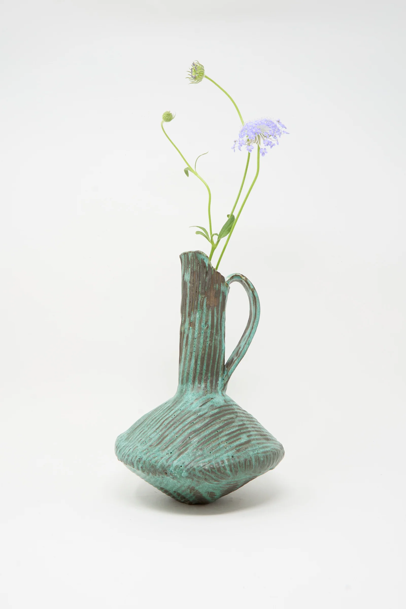 Corrugated Pitcher in Green I