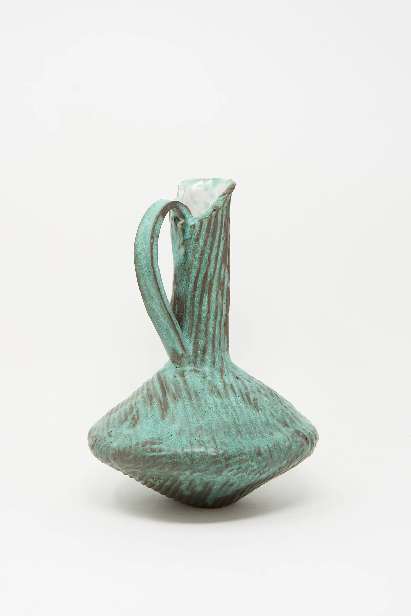 Corrugated Pitcher in Green I - Image 2