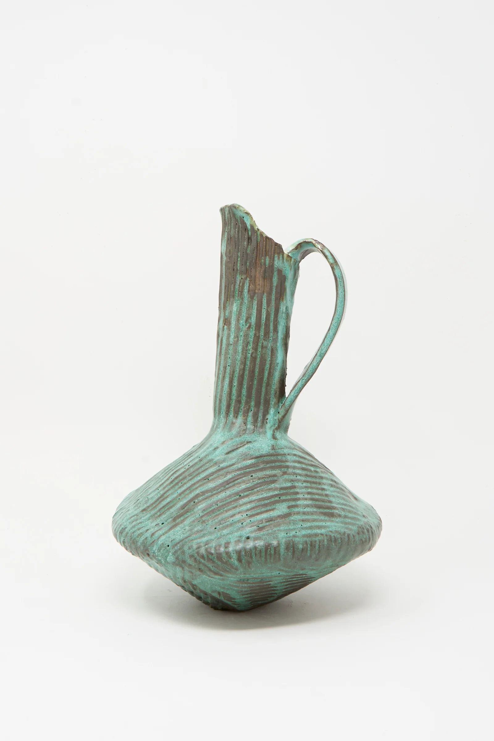 Corrugated Pitcher in Green I - Image 4