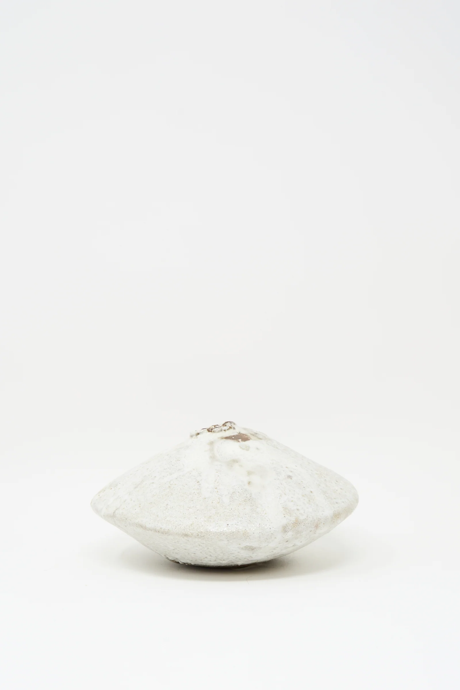 Ikebana Vase in White over Dark Brown