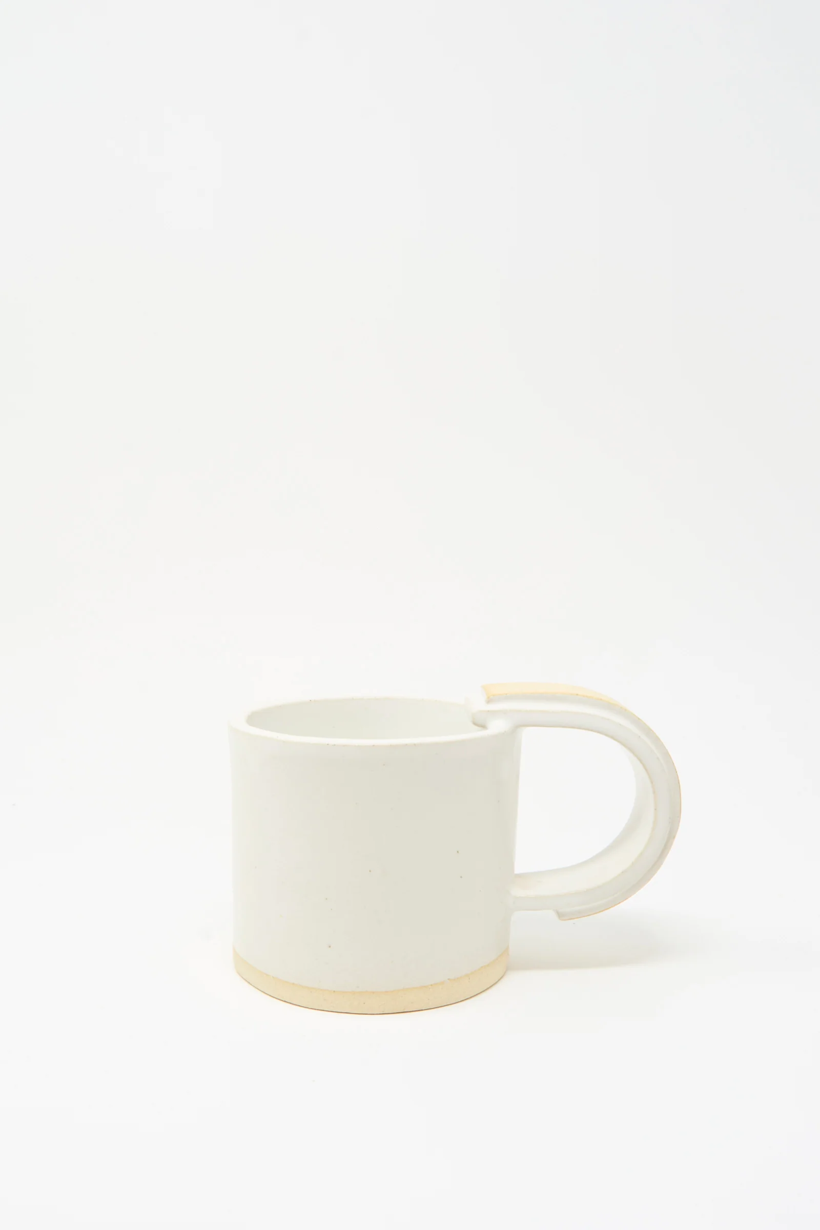 Layered Mug in White on Sand - Image 2