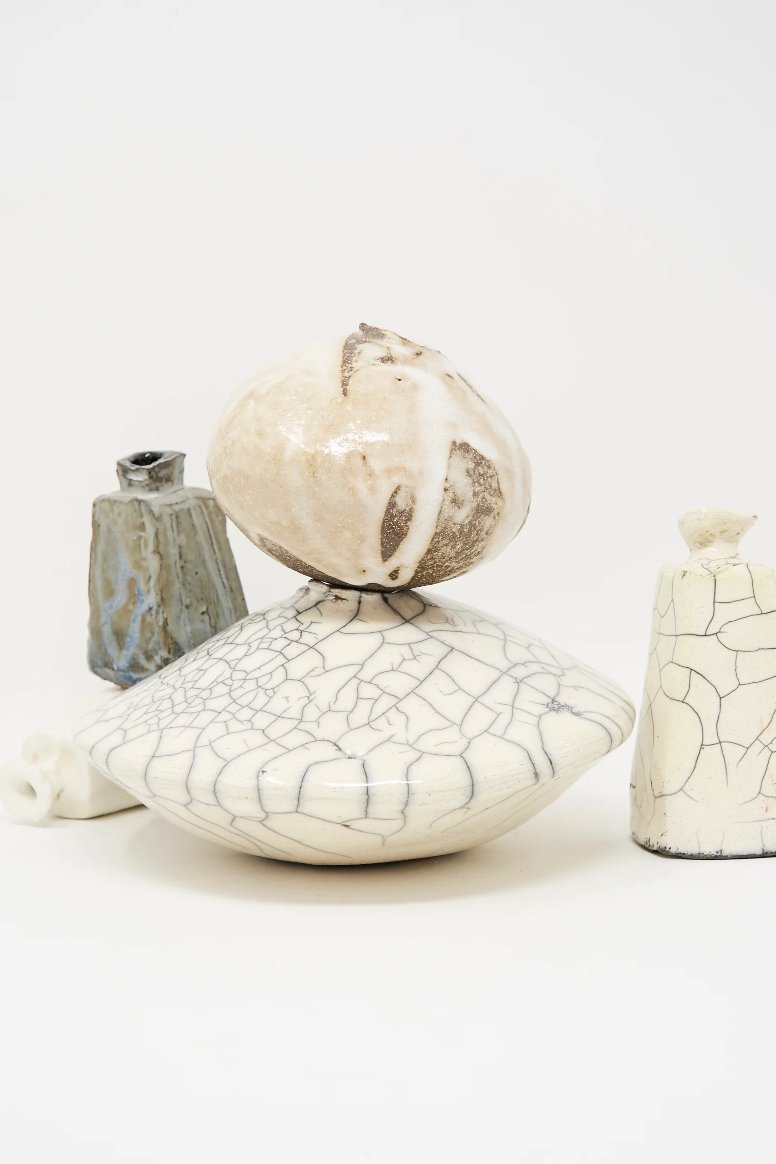 Raku Ikebana Vase Large - Image 3
