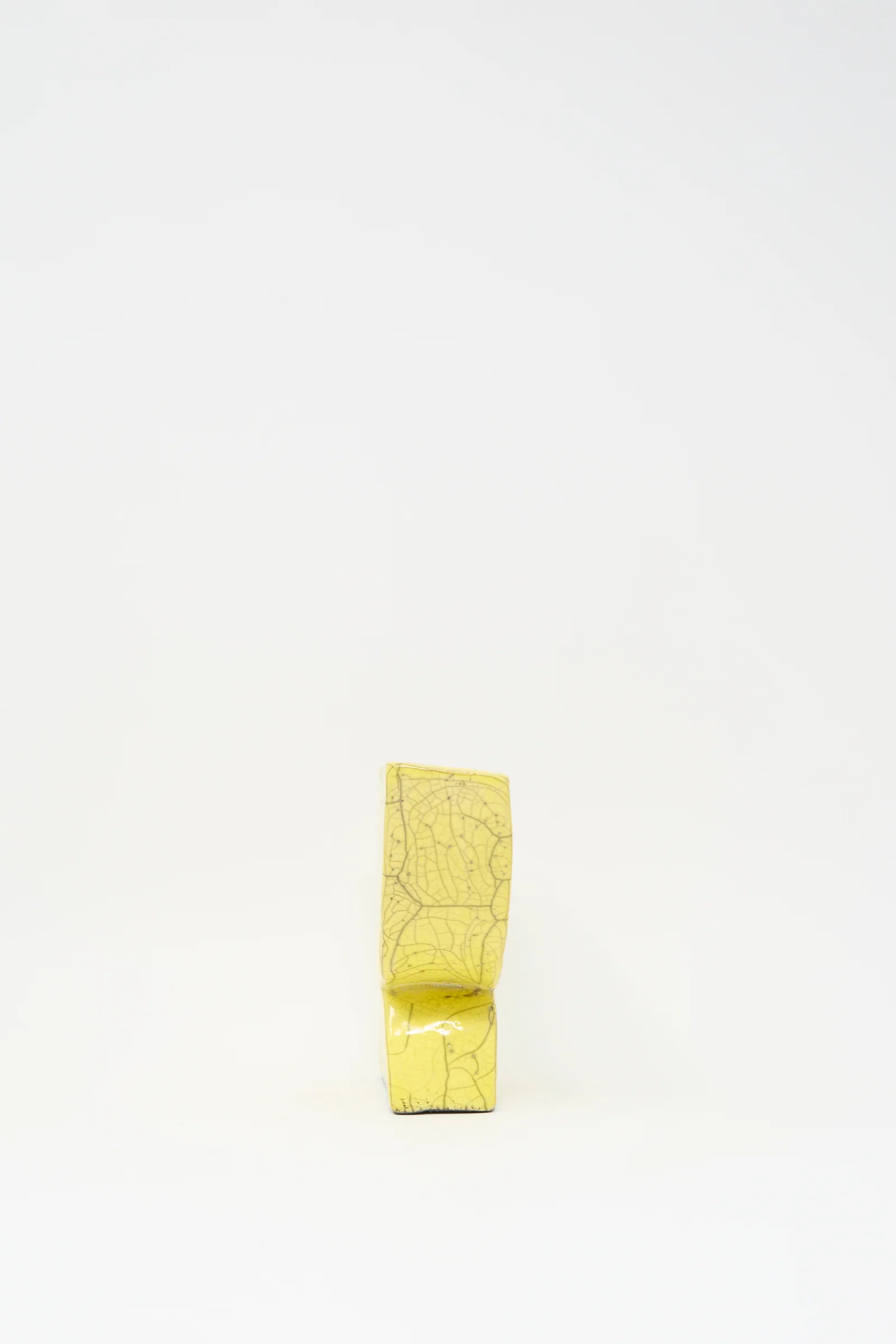 Raku Semicircle Vessel in Yellow - Image 4