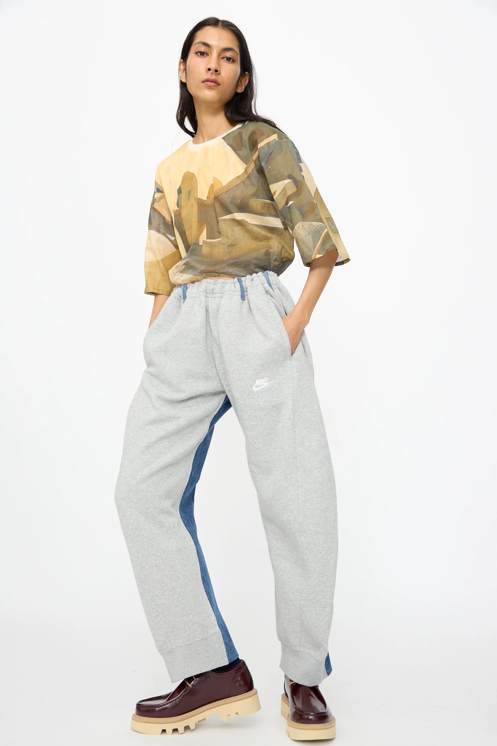 No. 61 Overjoggingjeans in Lightgrey and Denimblue - Image 5