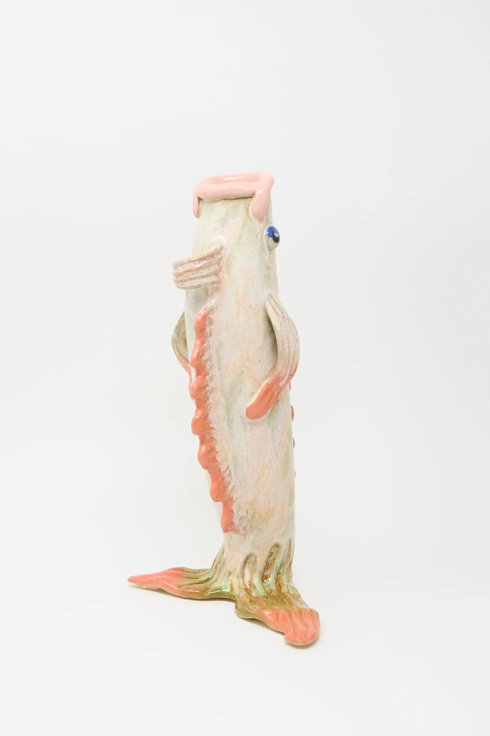 Fish Vase in Coral II - Image 3