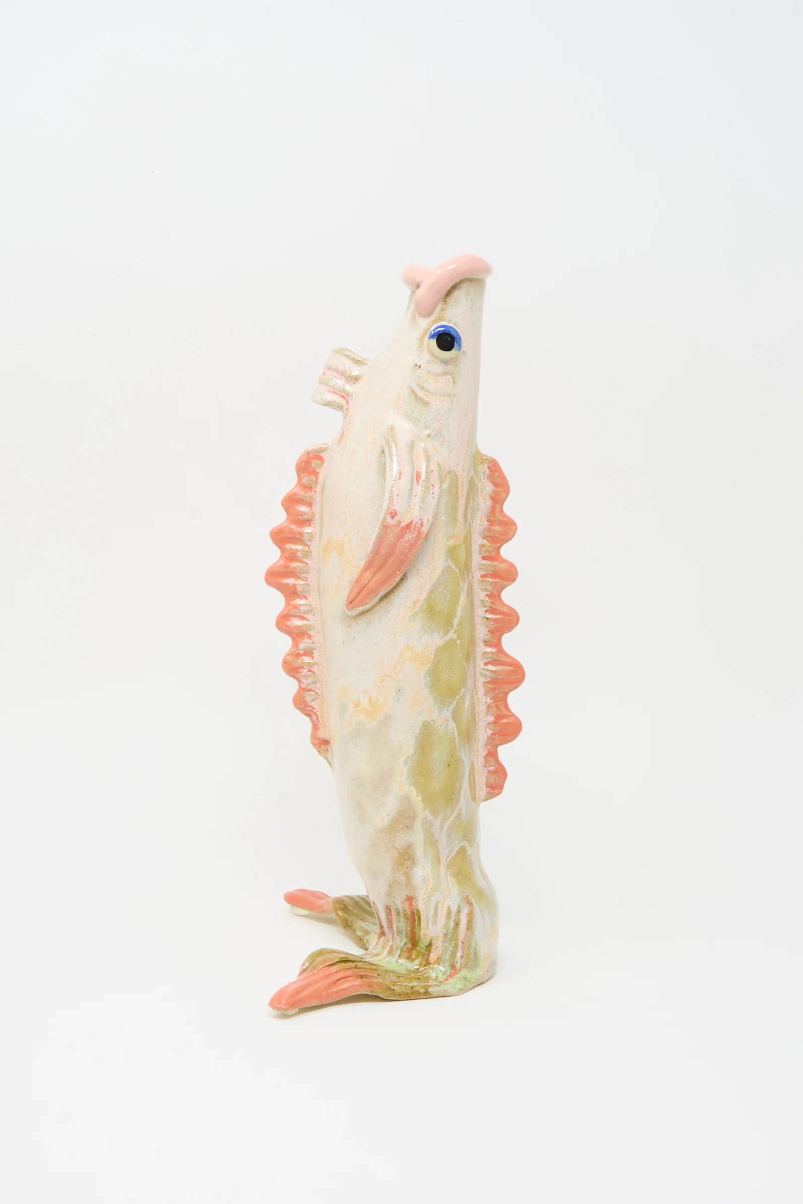 Fish Vase in Coral III - Image 4