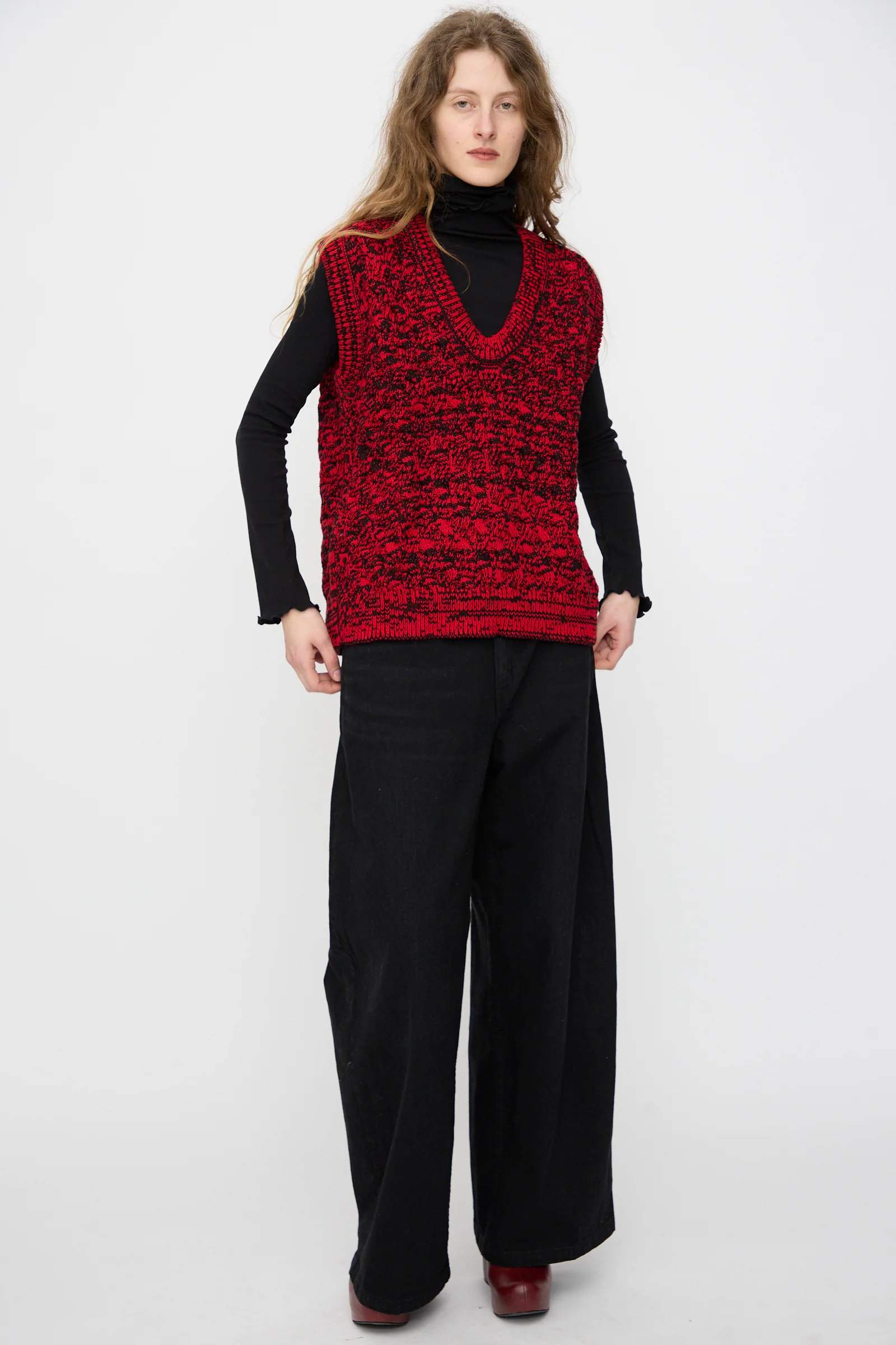 Mati Vest in Red Marle - Image 4