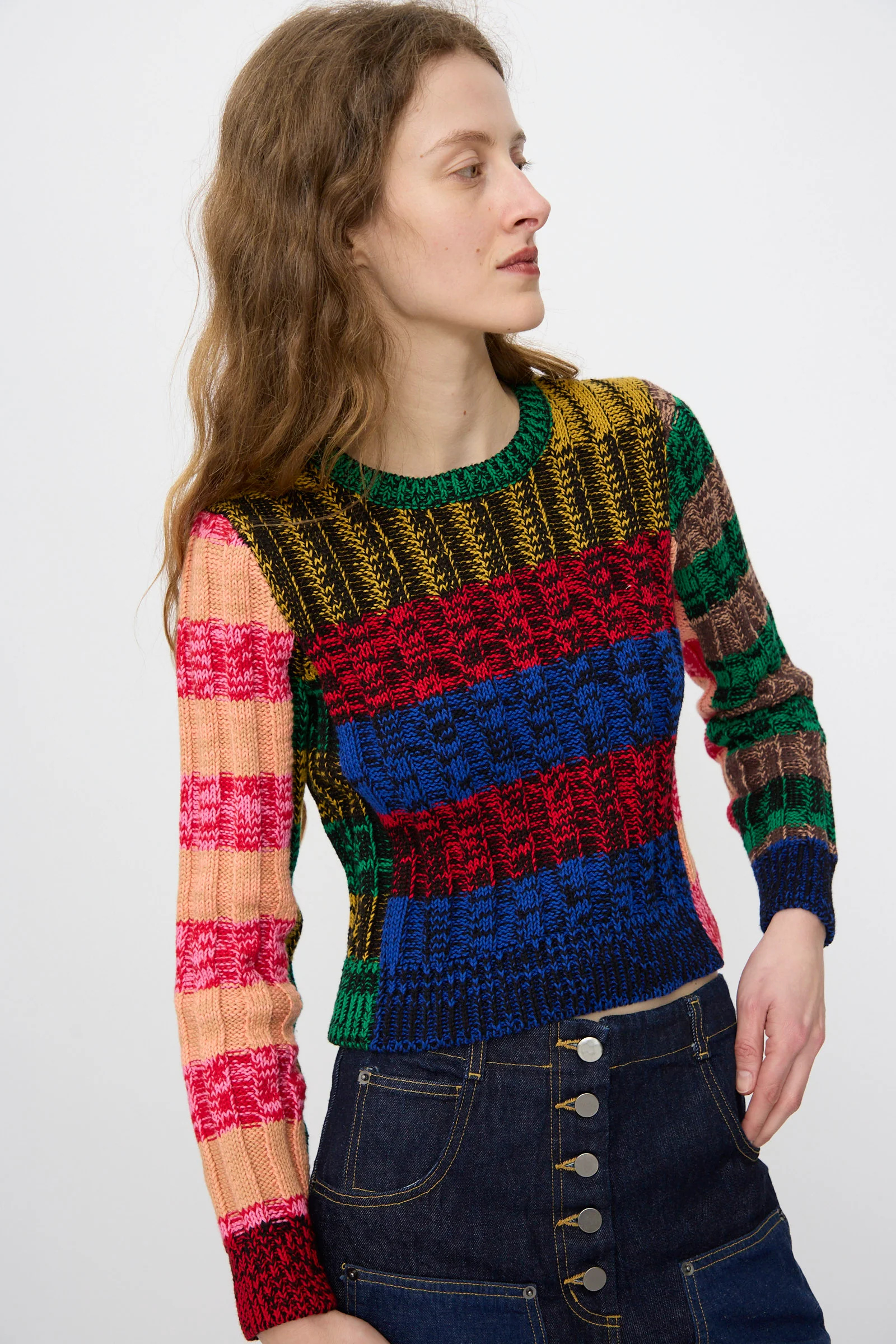 Muna Pullover in Stripe Multi - Image 4