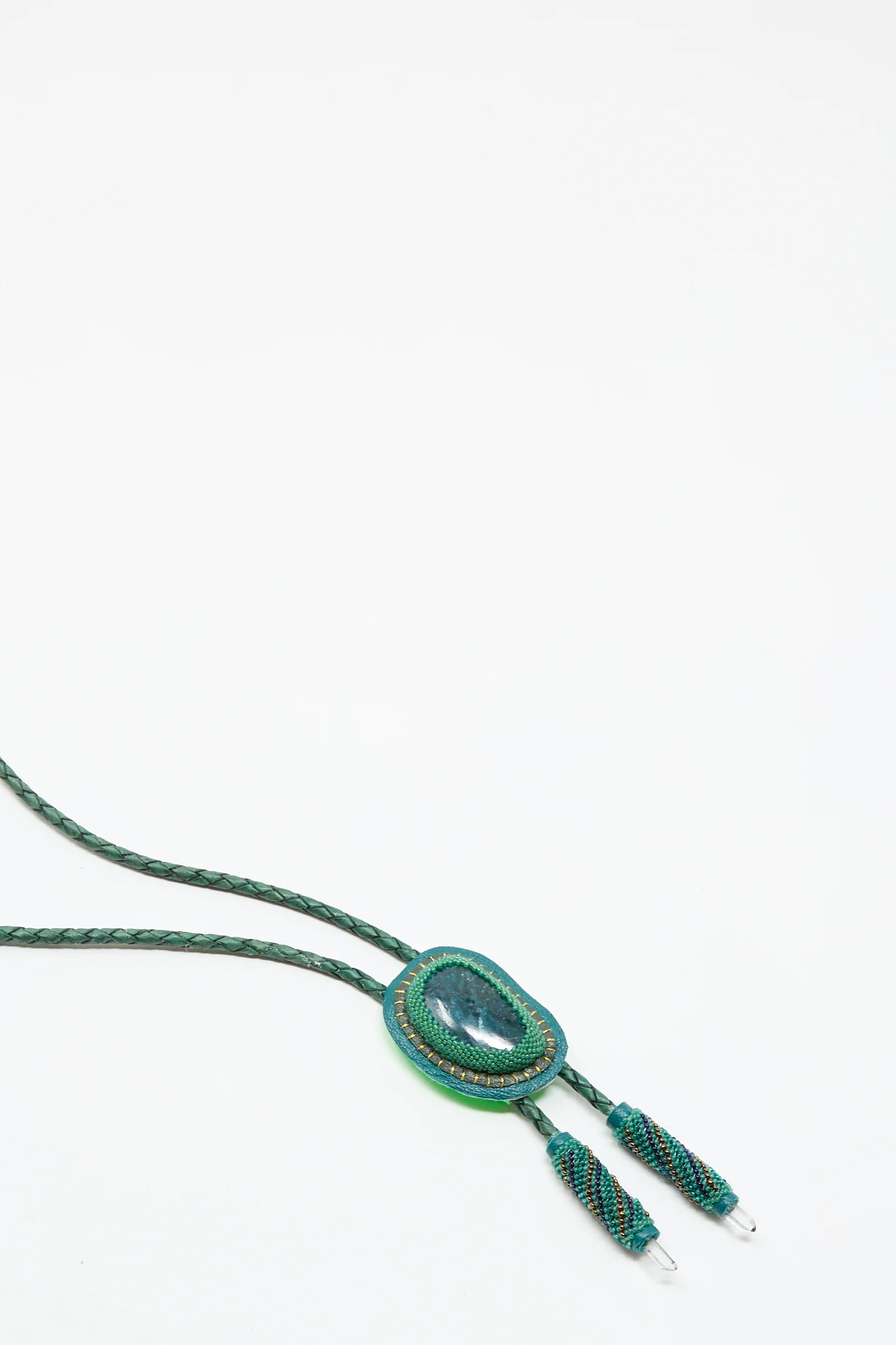 Bolo Necklace in Apatite and Quartz - Image 3