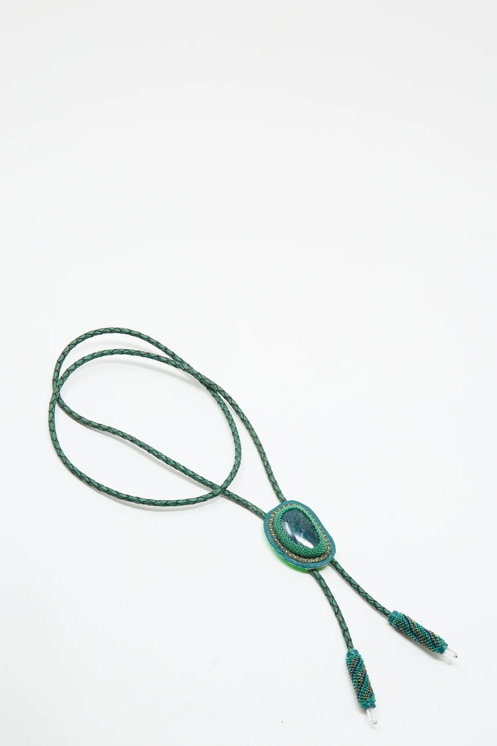 Bolo Necklace in Apatite and Quartz - Image 4