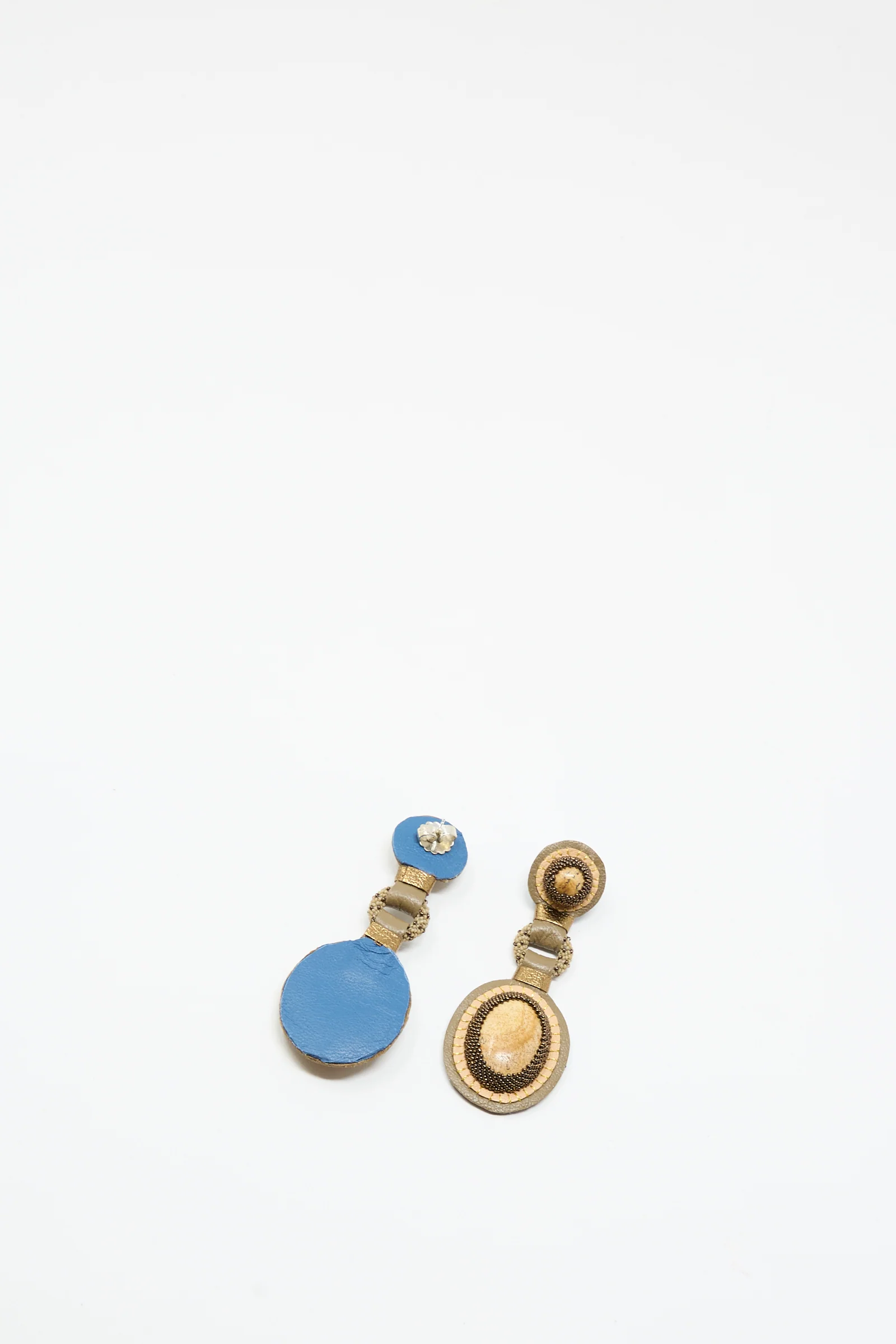 Double Stone Earrings in Picture Jasper - Image 3