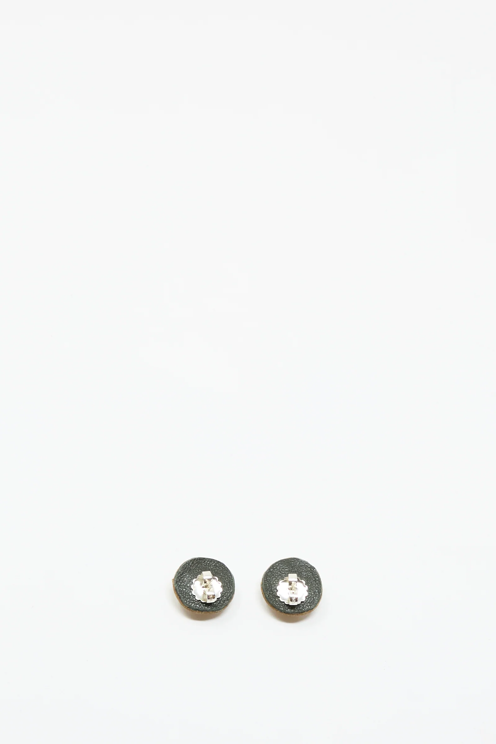 Stud Earrings in Brown with Picture Jasper - Image 4