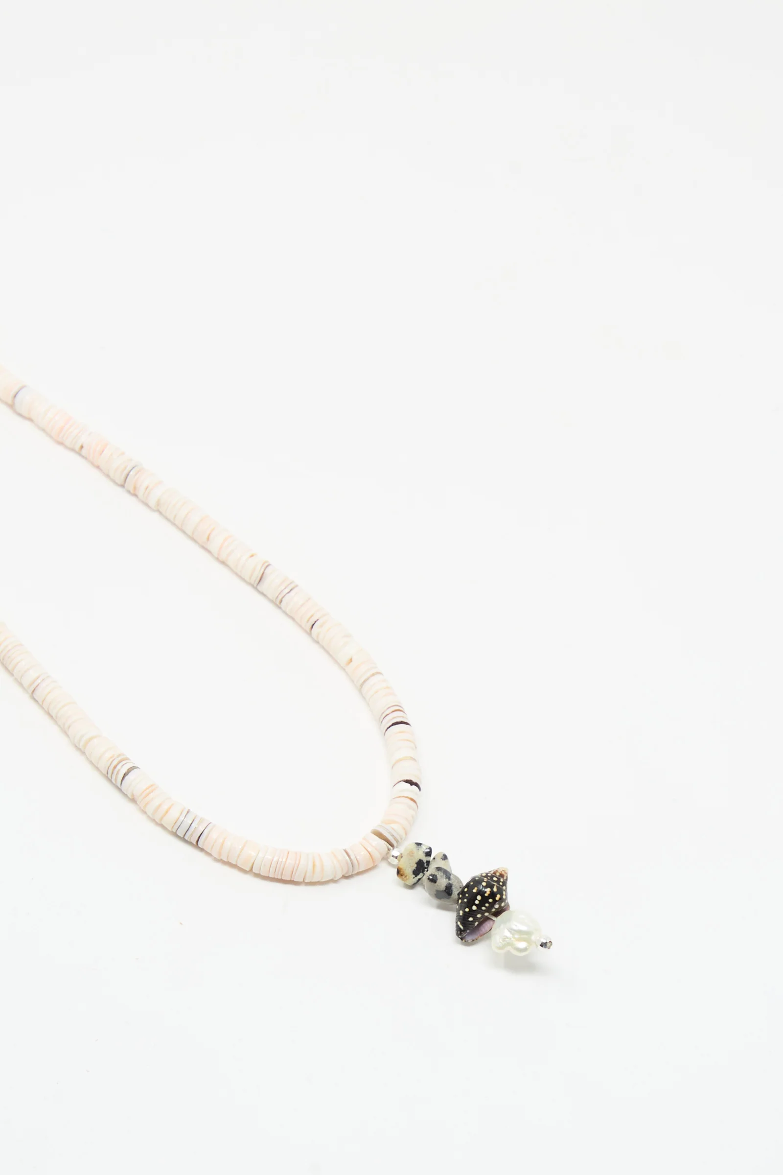 Pronto Necklace in Heishi Dalmatian Stack - Image 4