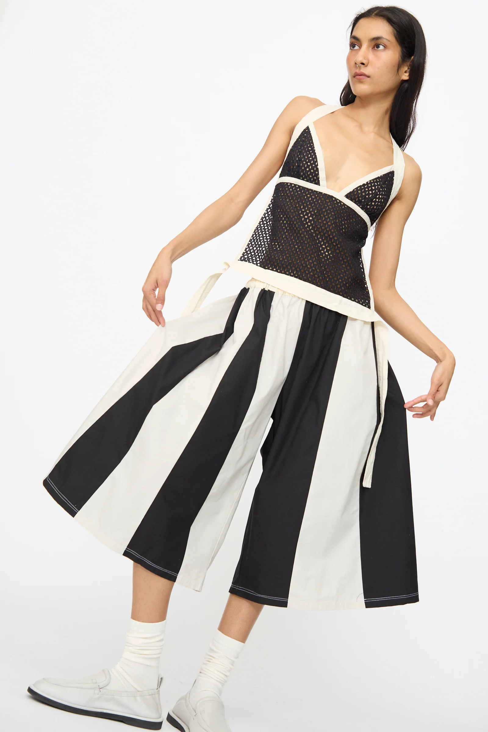 Cotton Poplin Pennant Shorts in Helix - Image 5