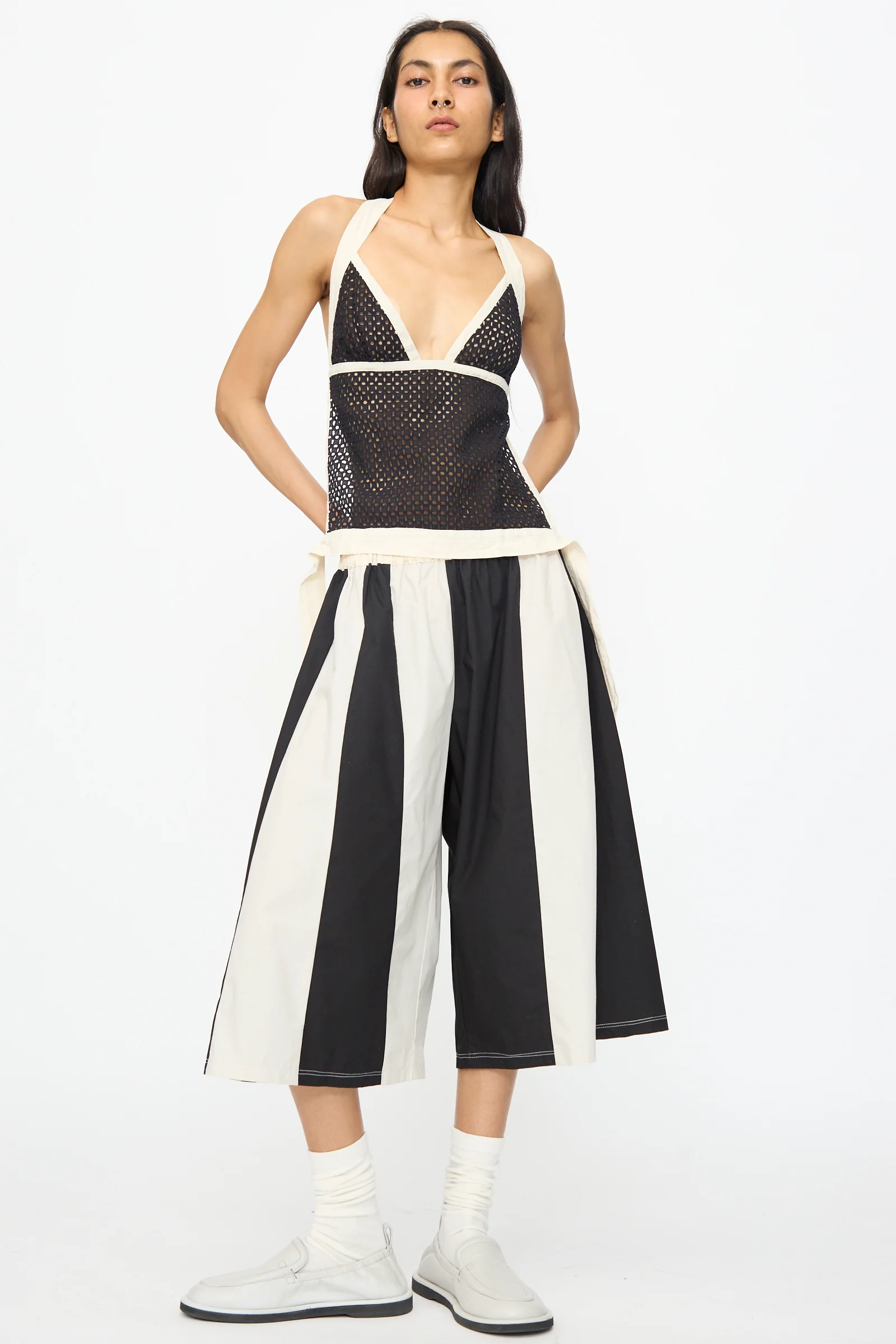 Cotton Poplin Pennant Shorts in Helix - Image 6