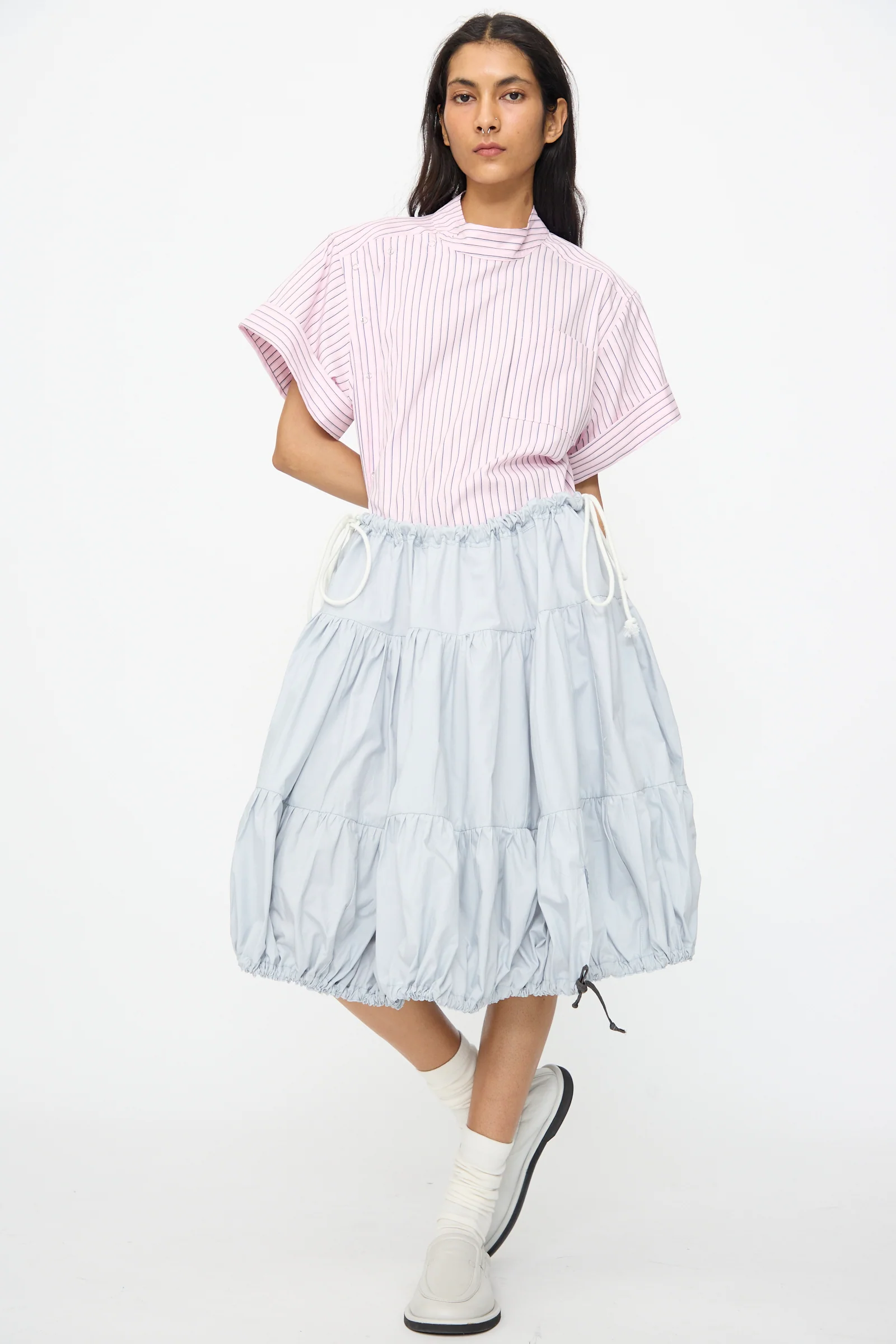 Cotton Poplin Ramble Skirt in Sonic - Image 7