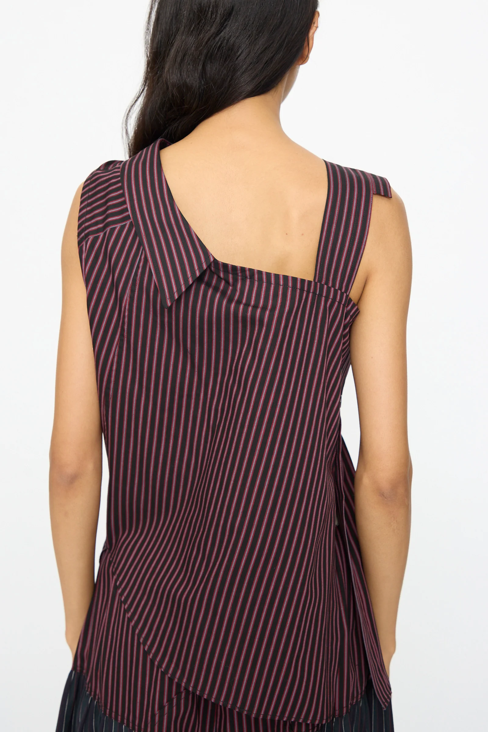 Cotton Suiting Solstice Top in Celestine Stripe - Image 6