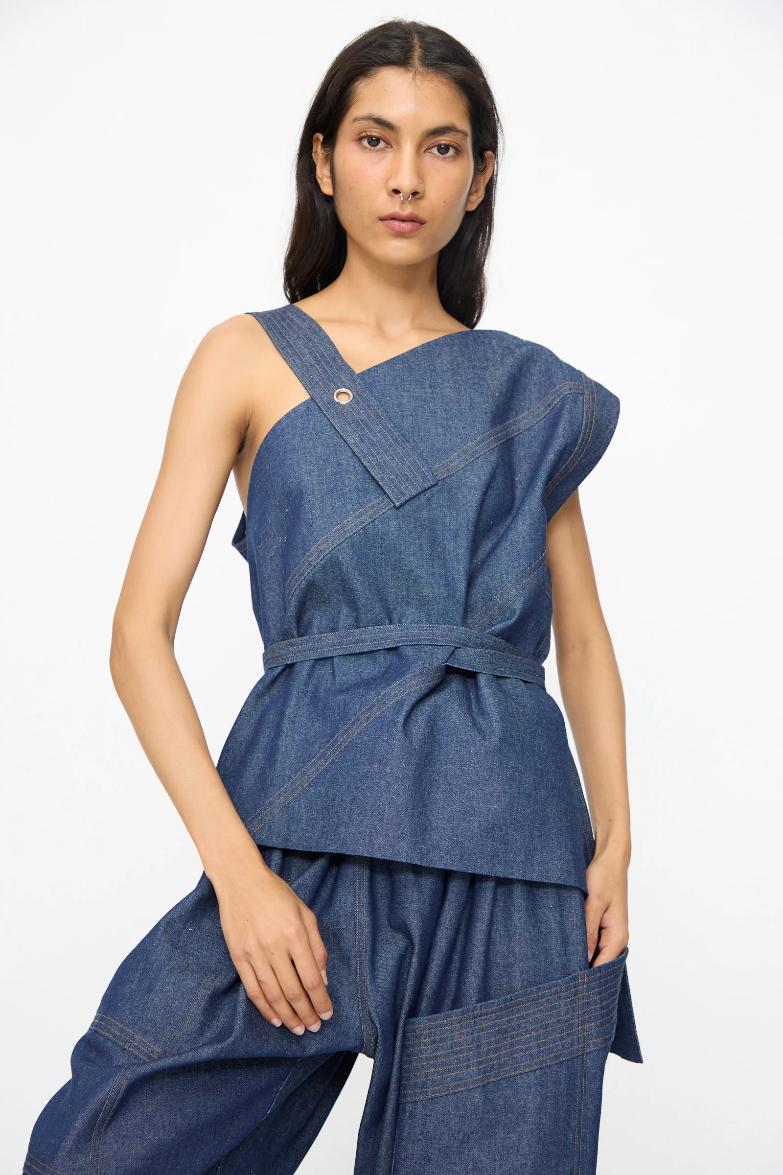 Denim Sail Top in Soft Indigo - Image 4