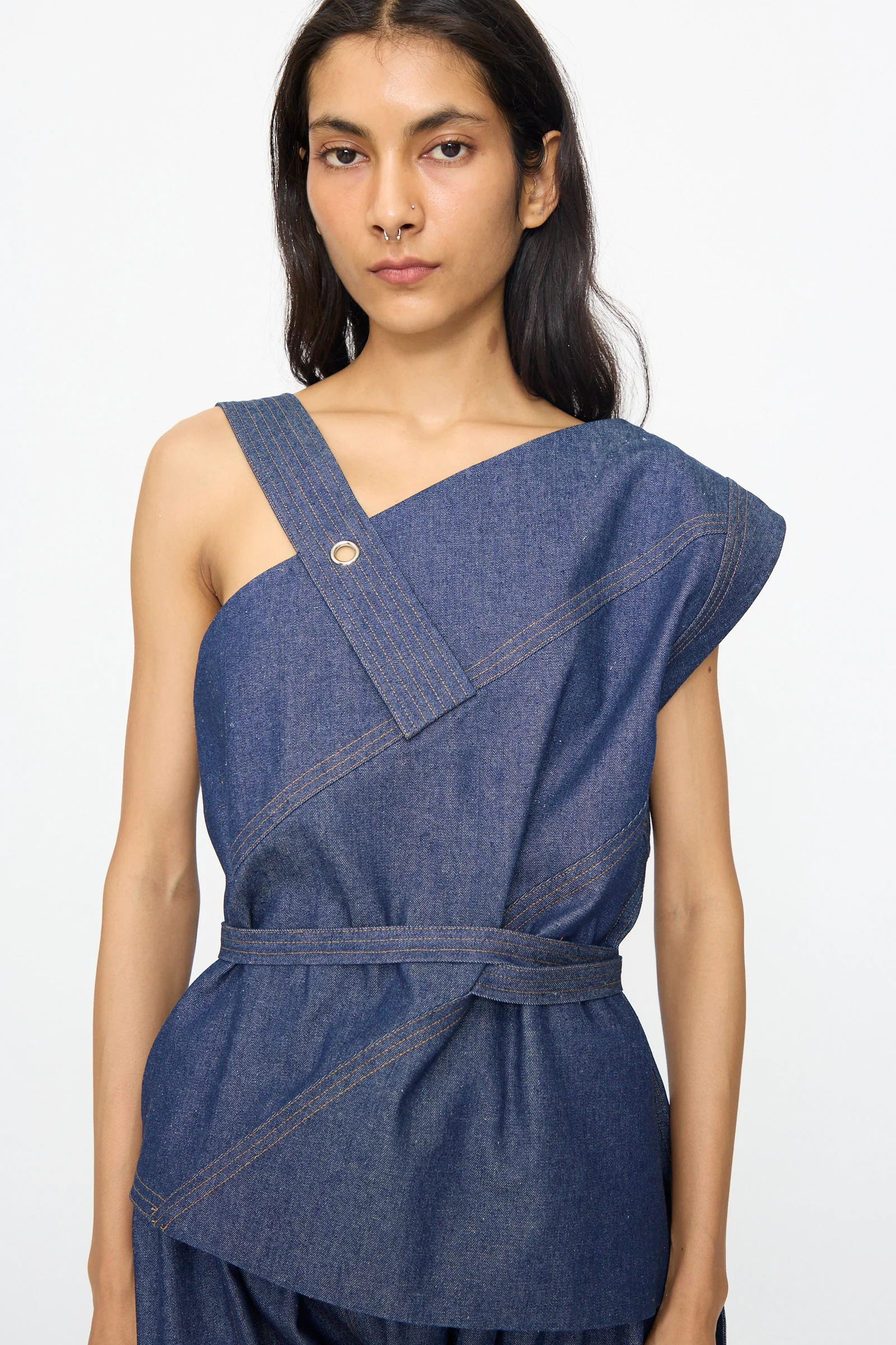 Denim Sail Top in Soft Indigo - Image 5