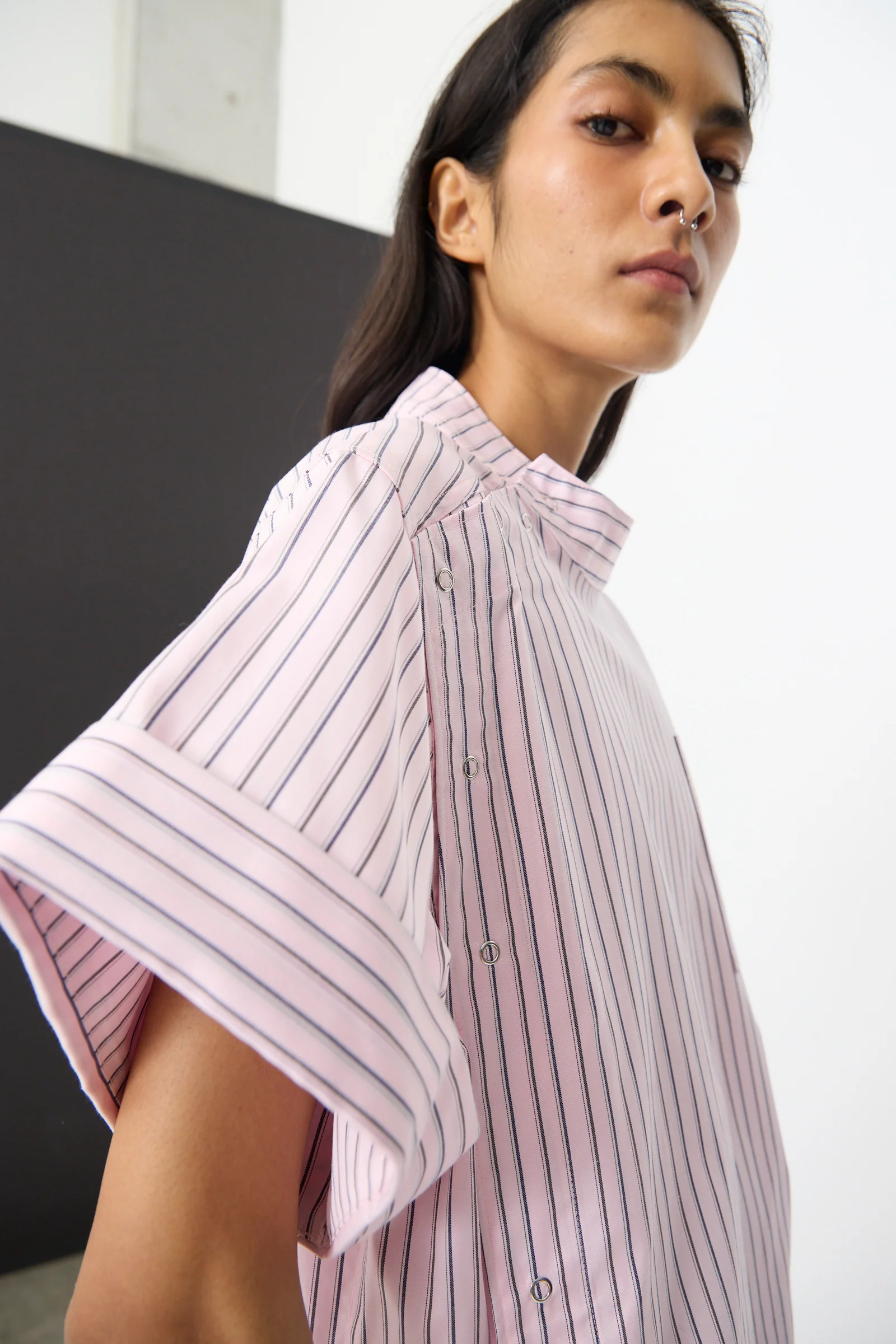 Stripe Cotton Wish Top in Blushline - Image 3