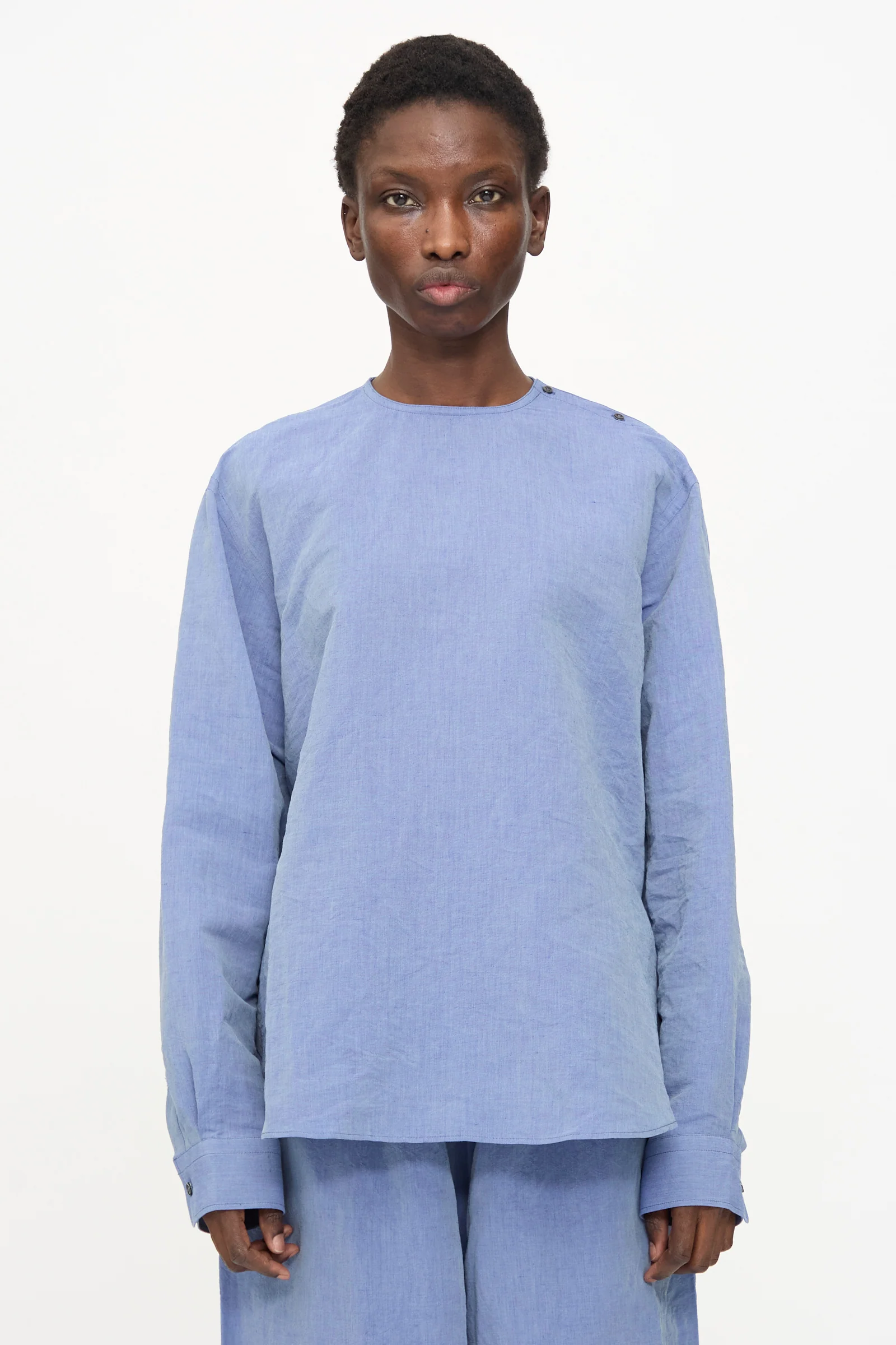 Barel Crewneck in Blue Jeans - Image 4