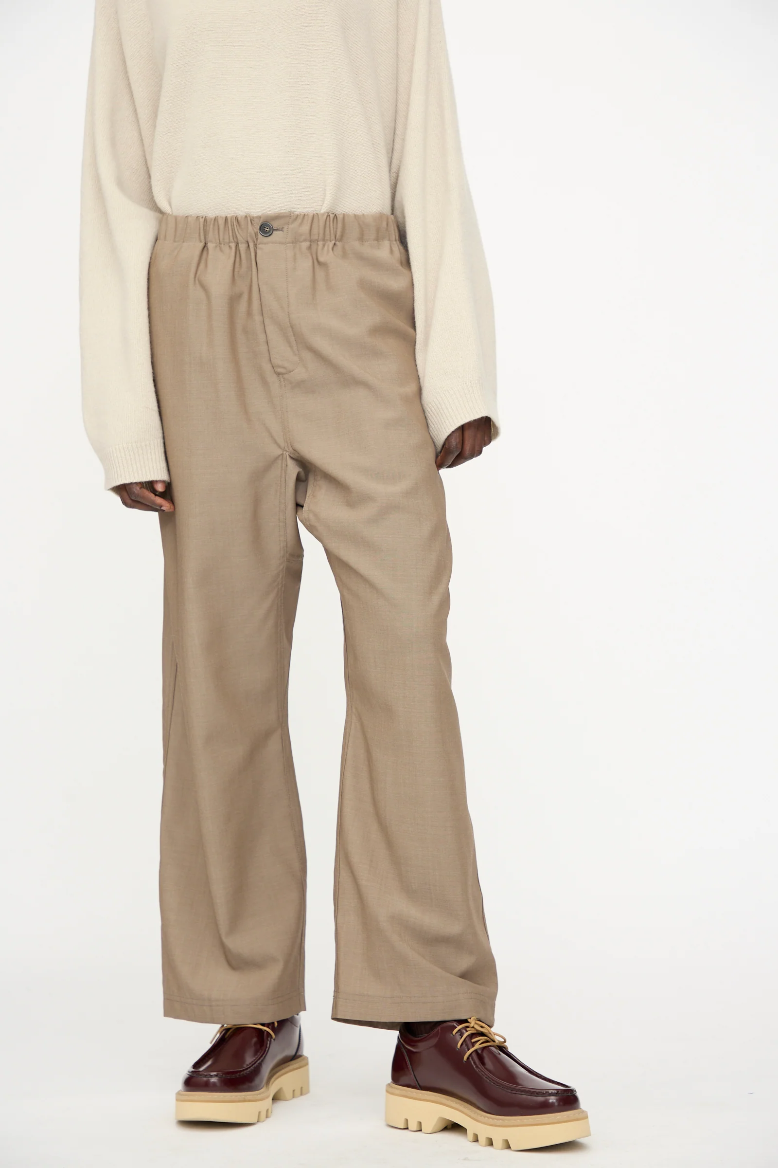 Light Mohair Wool Pinot Pant in Quartz - Image 2