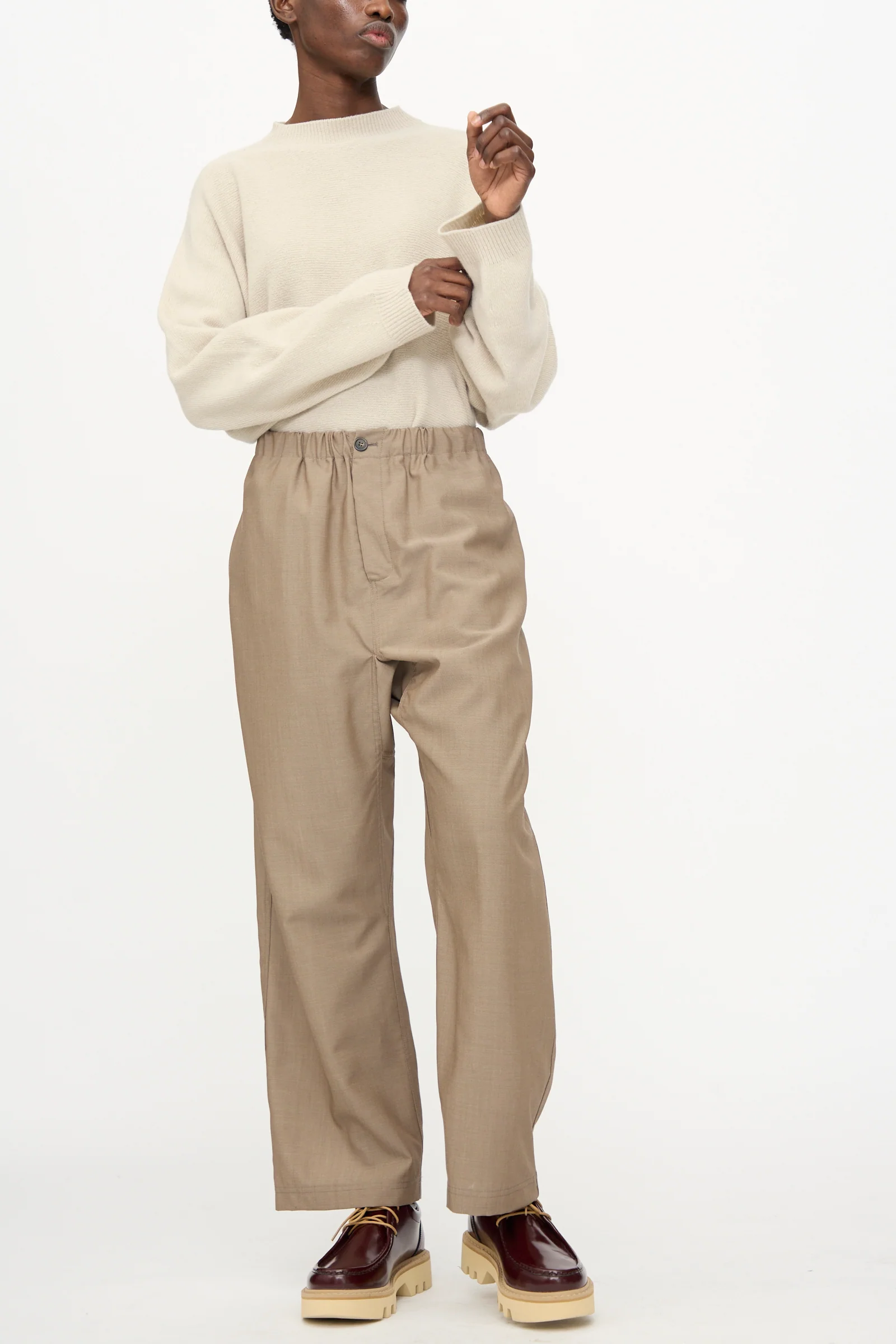 Light Mohair Wool Pinot Pant in Quartz - Image 6