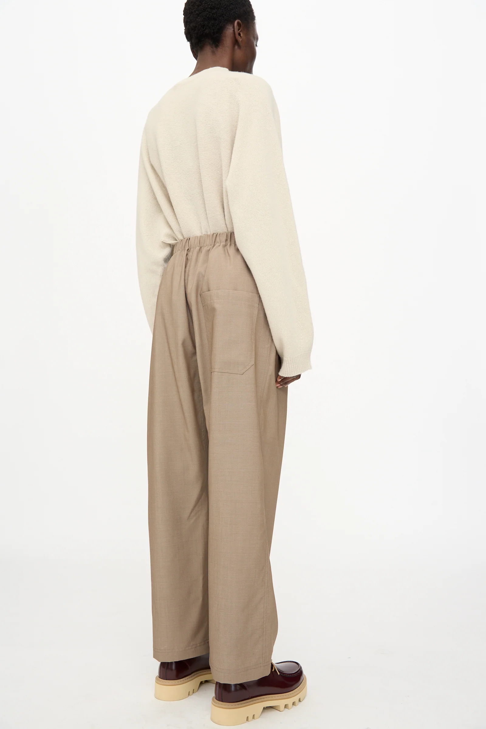 Light Mohair Wool Pinot Pant in Quartz - Image 8