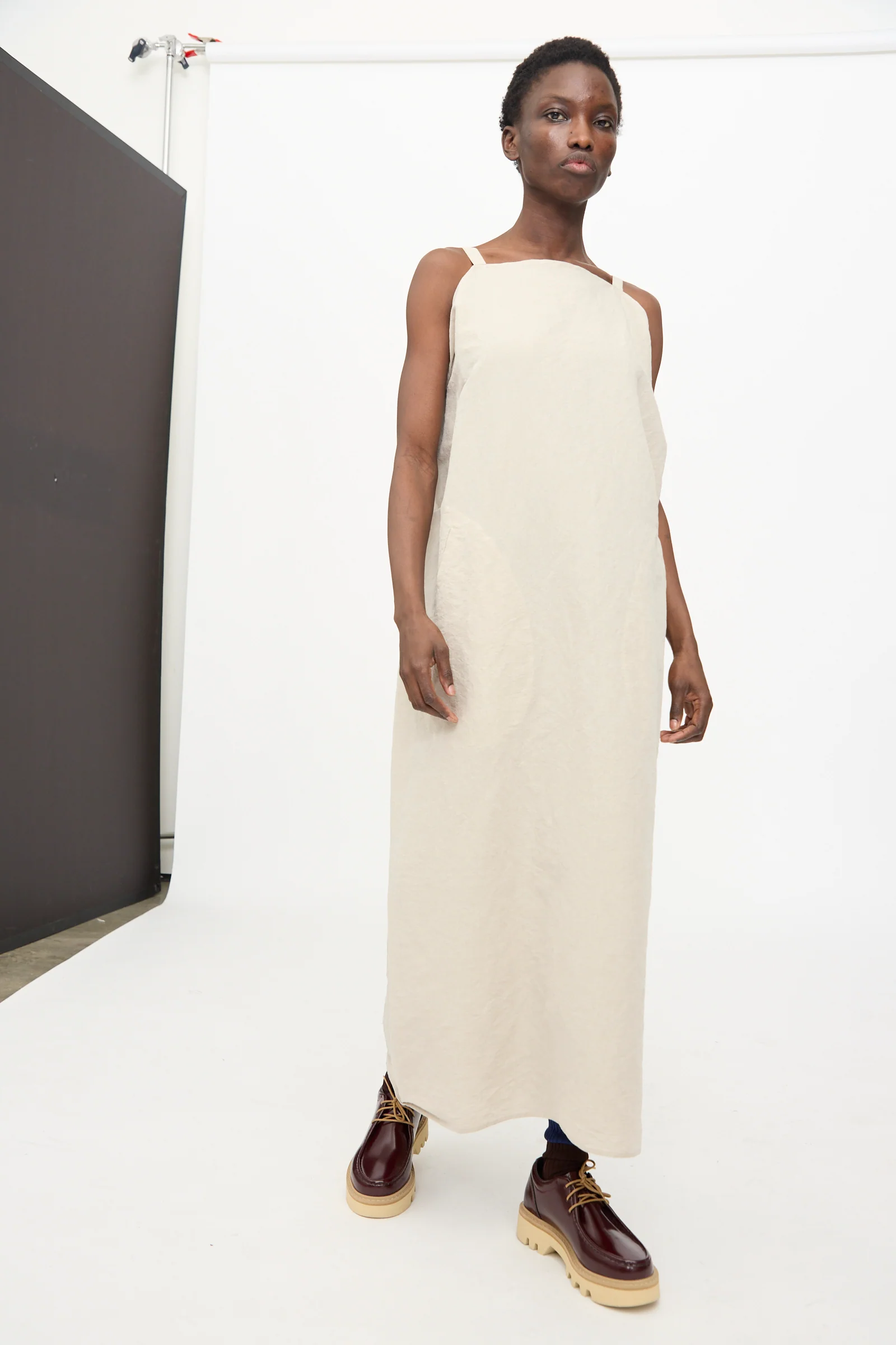 Linen Cotton Dele Dress in Natural
