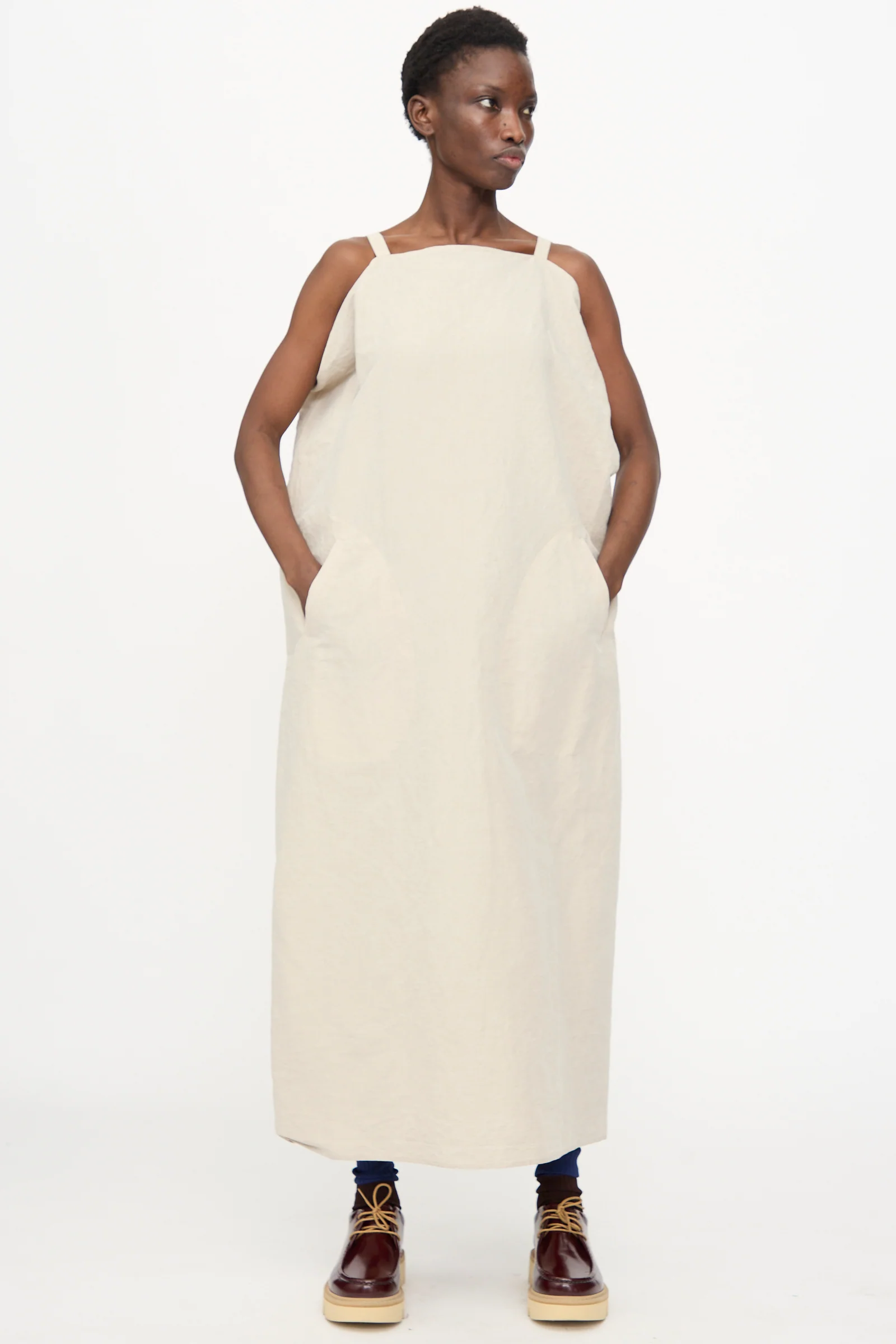 Linen Cotton Dele Dress in Natural - Image 2