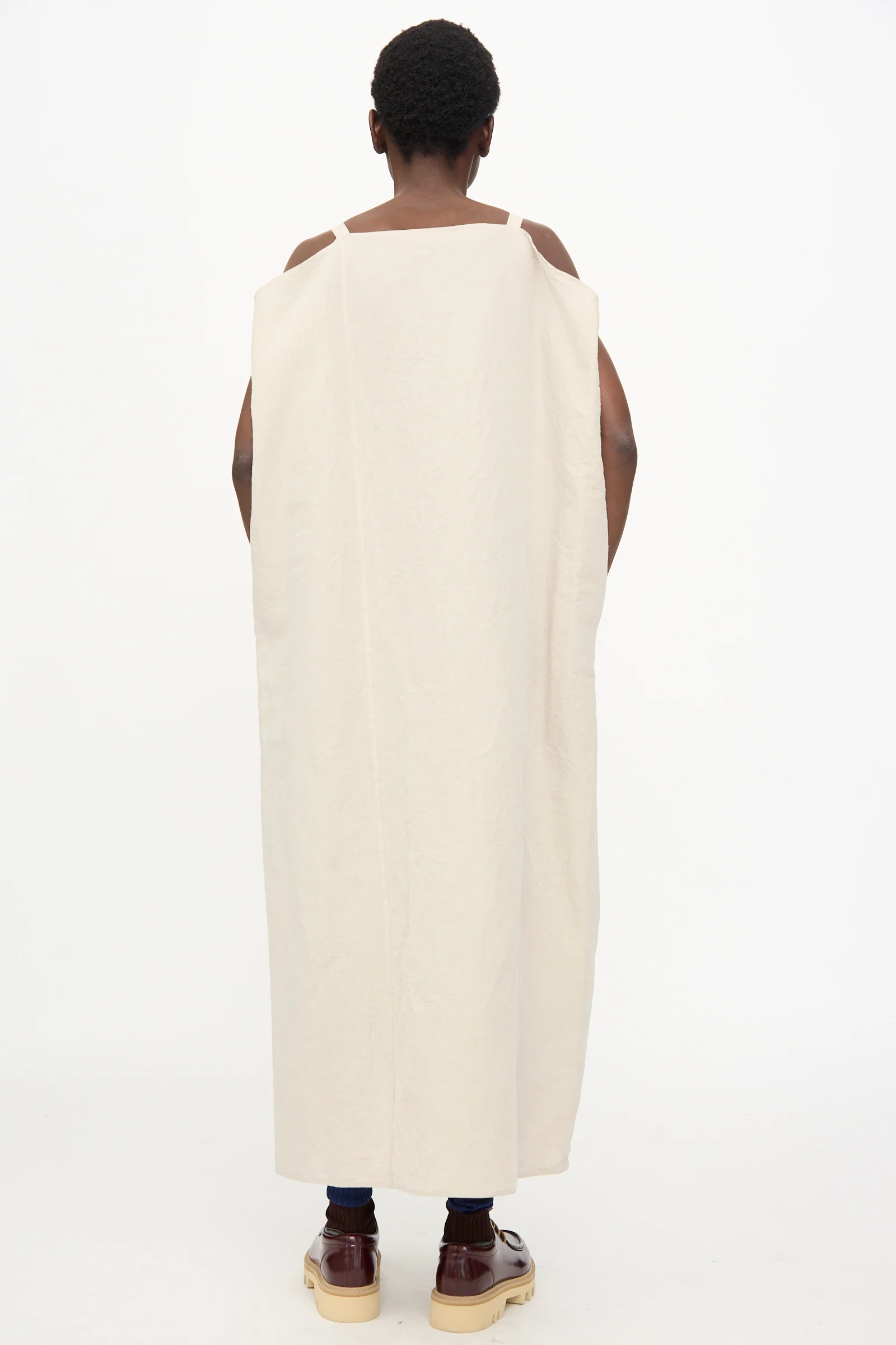 Linen Cotton Dele Dress in Natural - Image 6