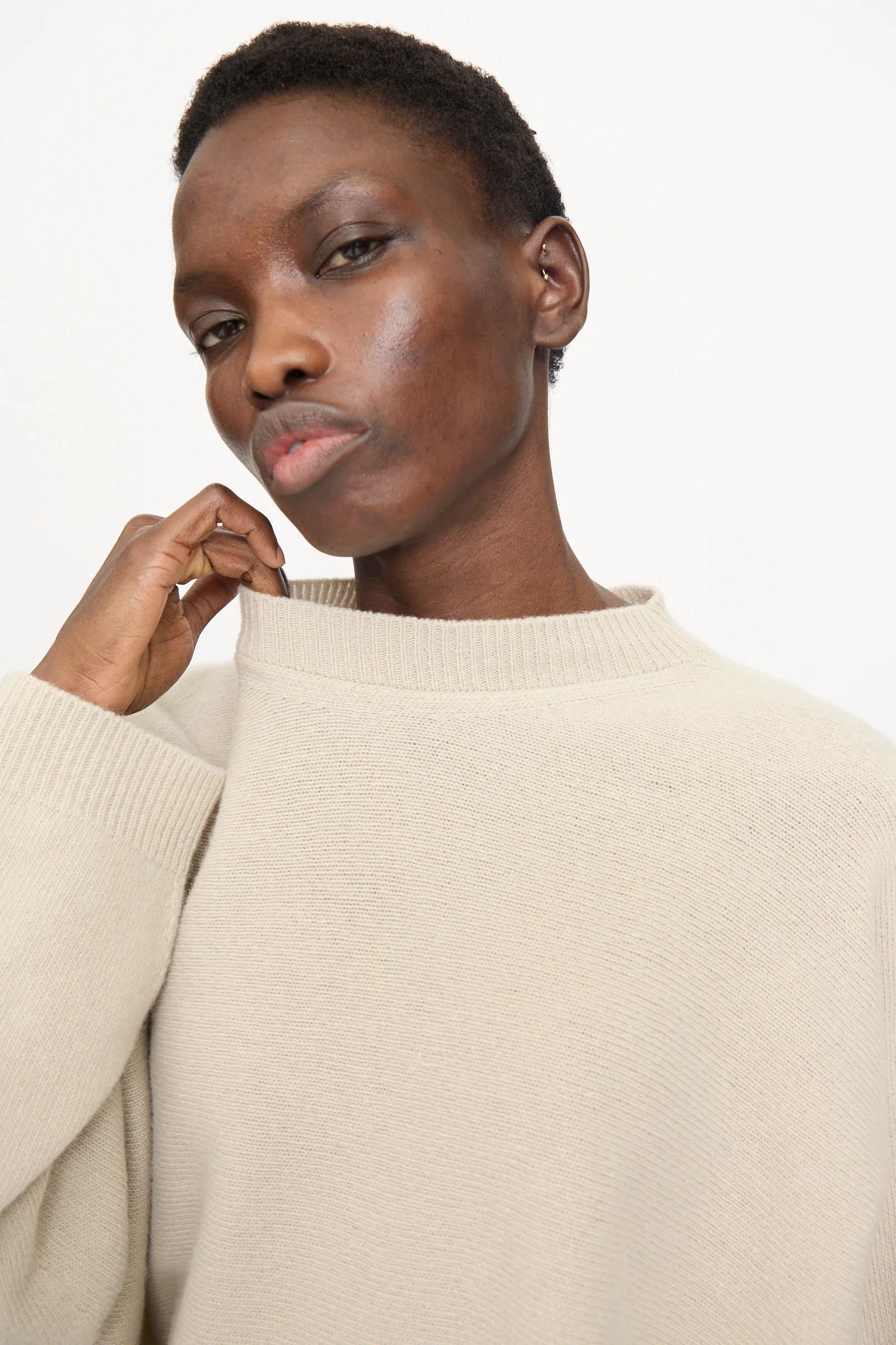 Superfine Wool Maui Sweater in Natural - Image 3