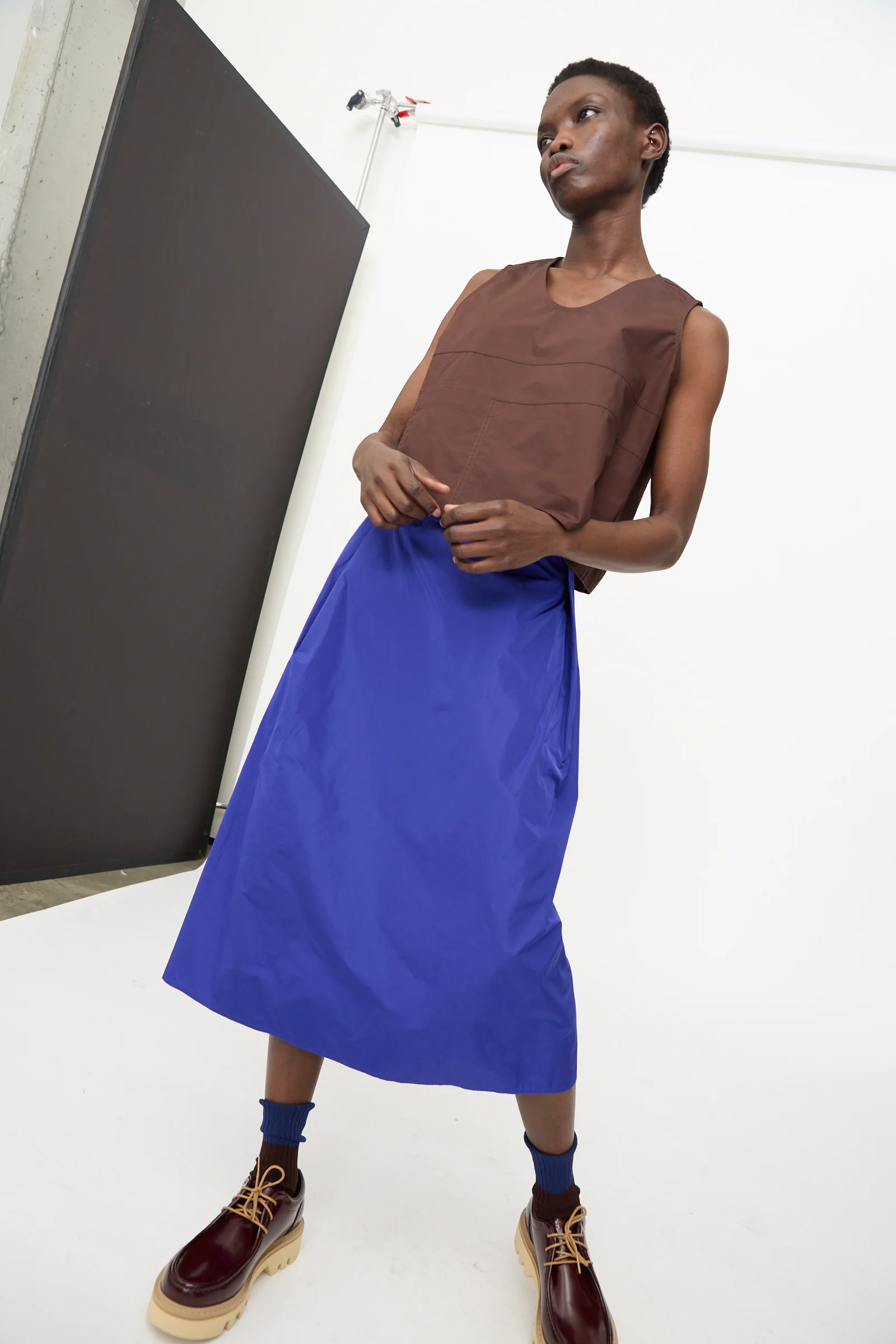Taffeta Suvi Skirt in Klein