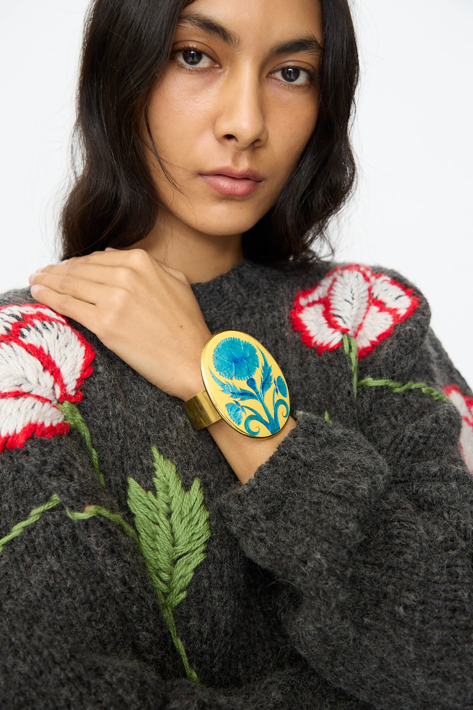Flower Bracelet in Blue - Image 4