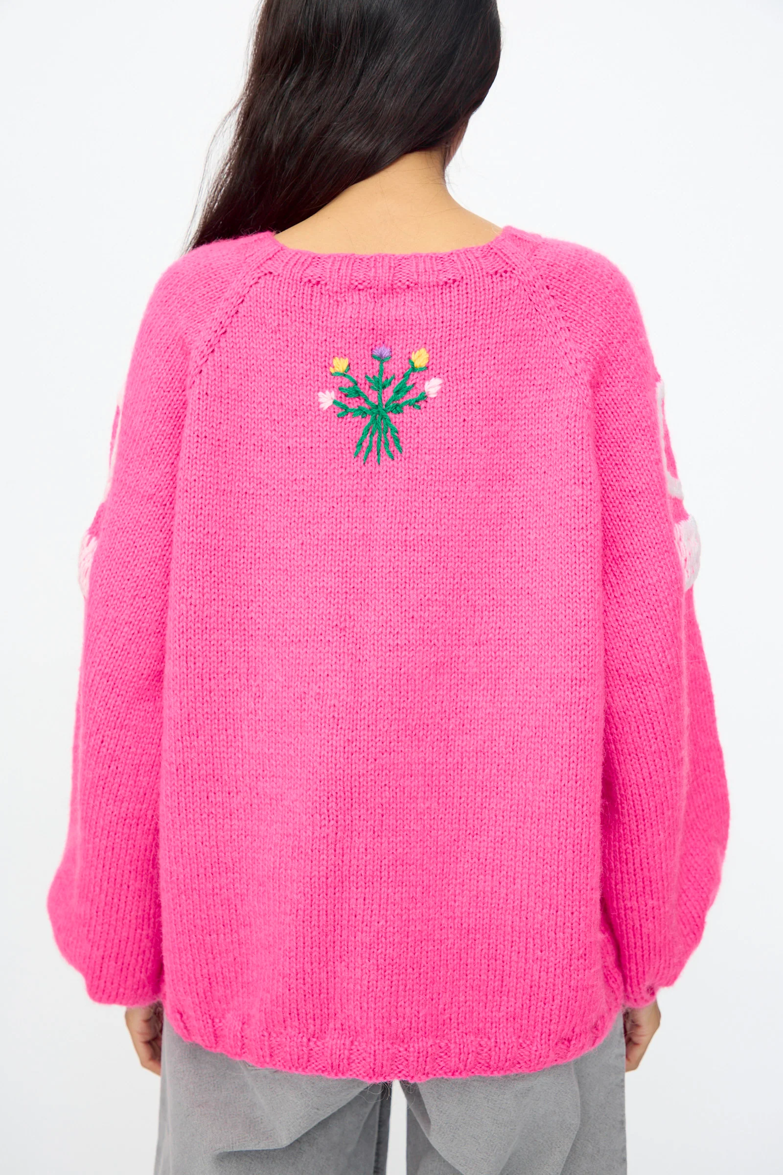 Sweater in Pink with Flowers - Image 7